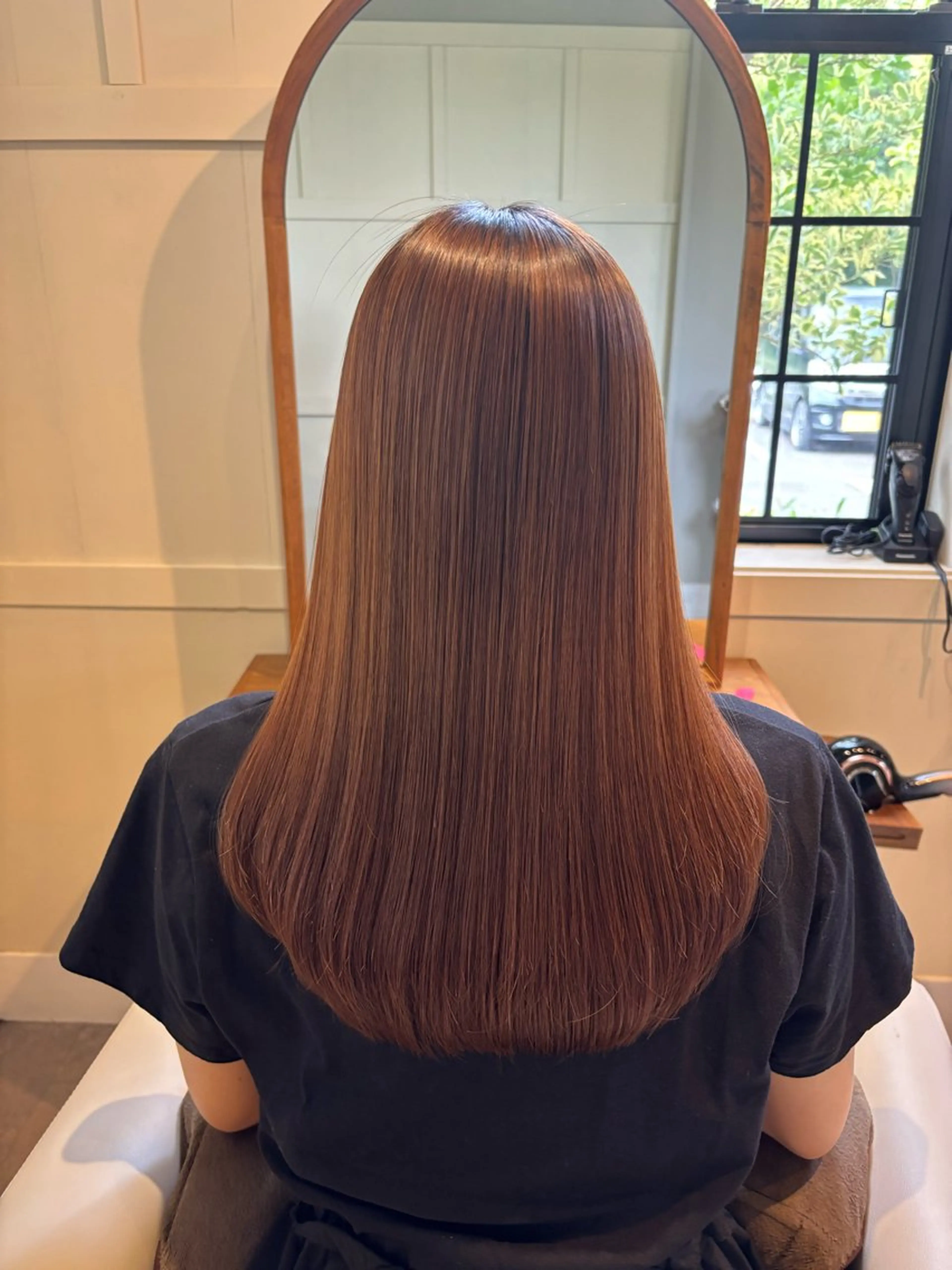 ロング カット 縮毛矯正 reciel / rinaのヘアスタイル