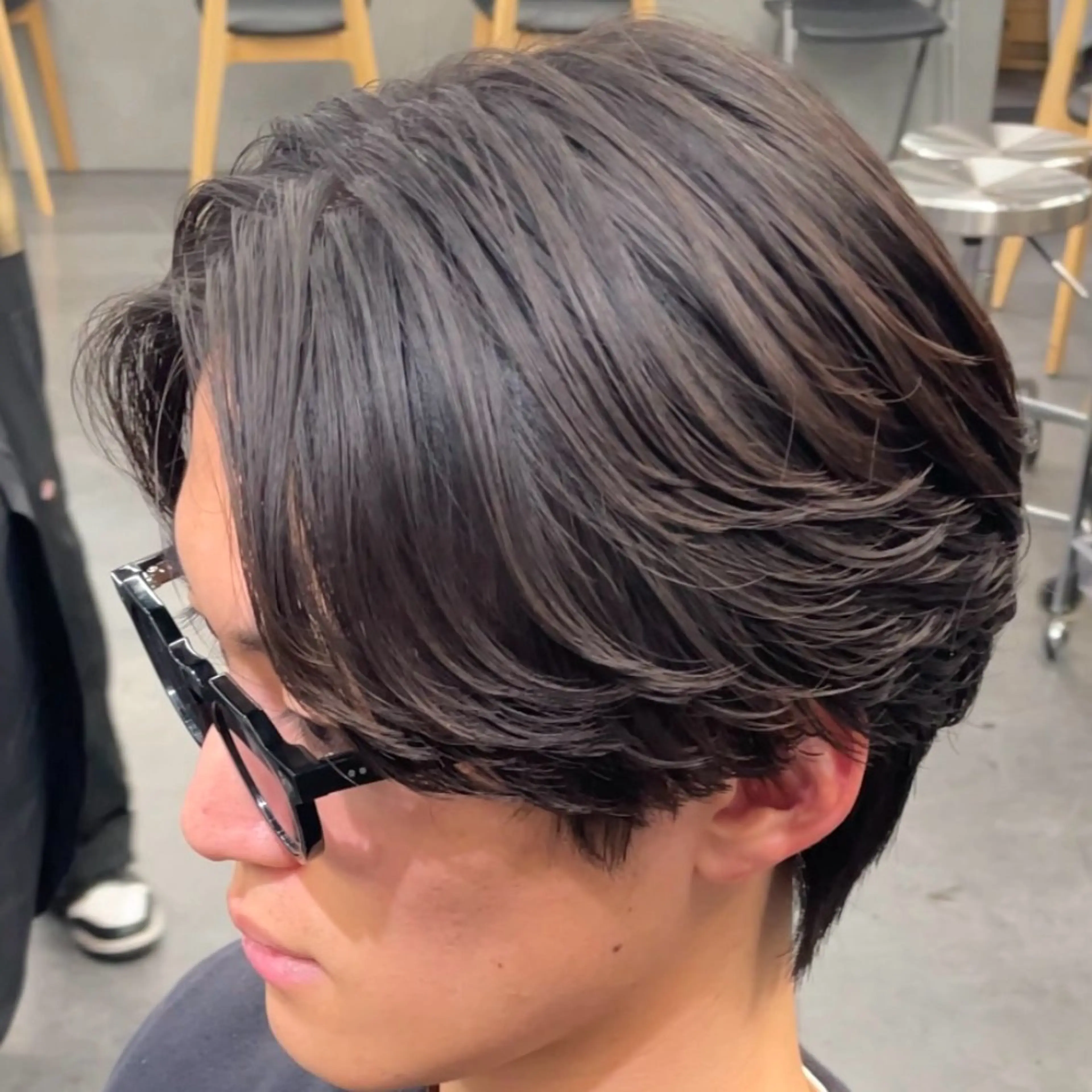 ミディアム パーマ ヘアアレンジ メンズ fifth 石川 凪のヘアスタイル