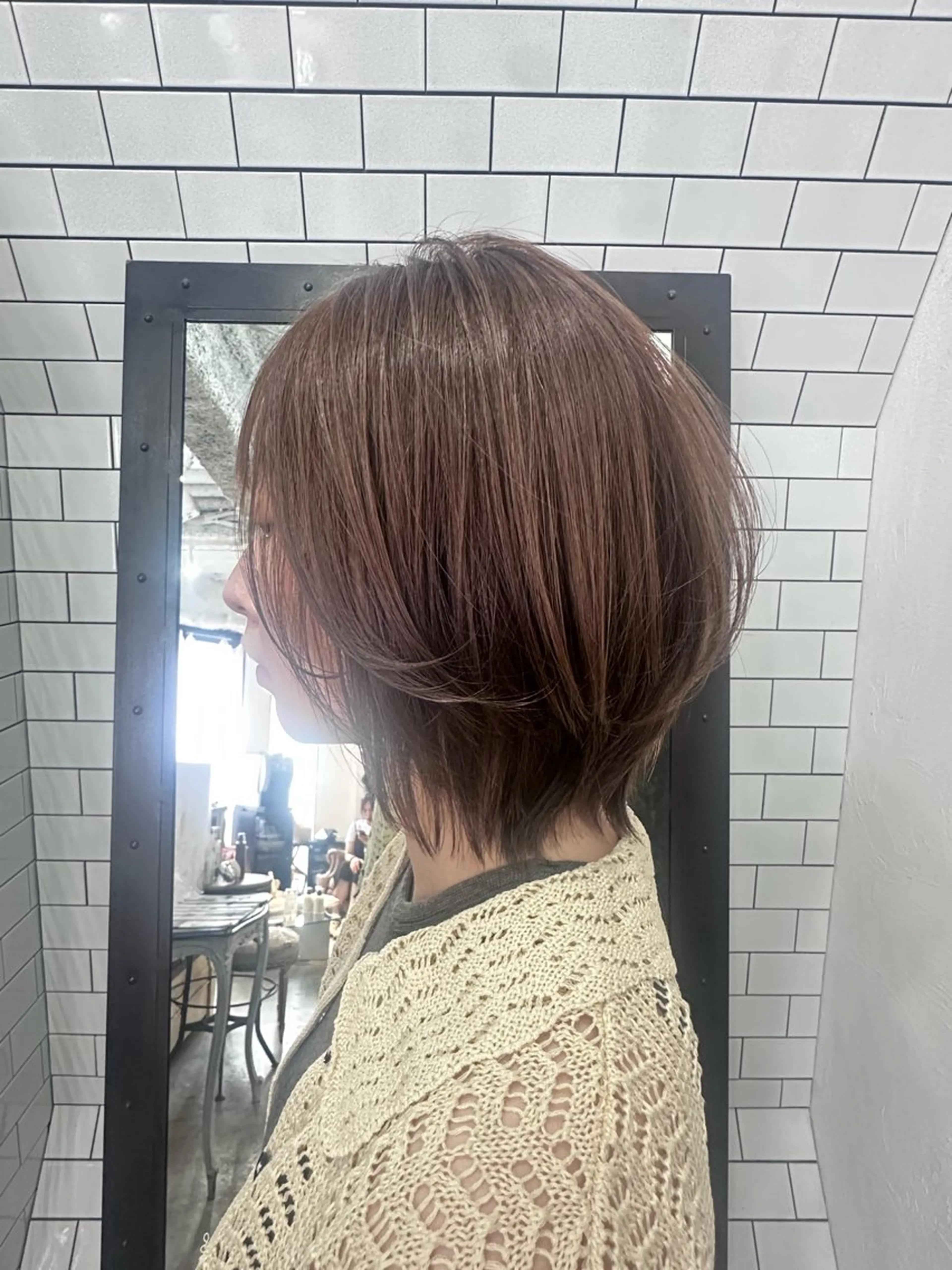 ミディアム カット ヘアカラー トリートメント 妙見 知洋のヘアスタイル