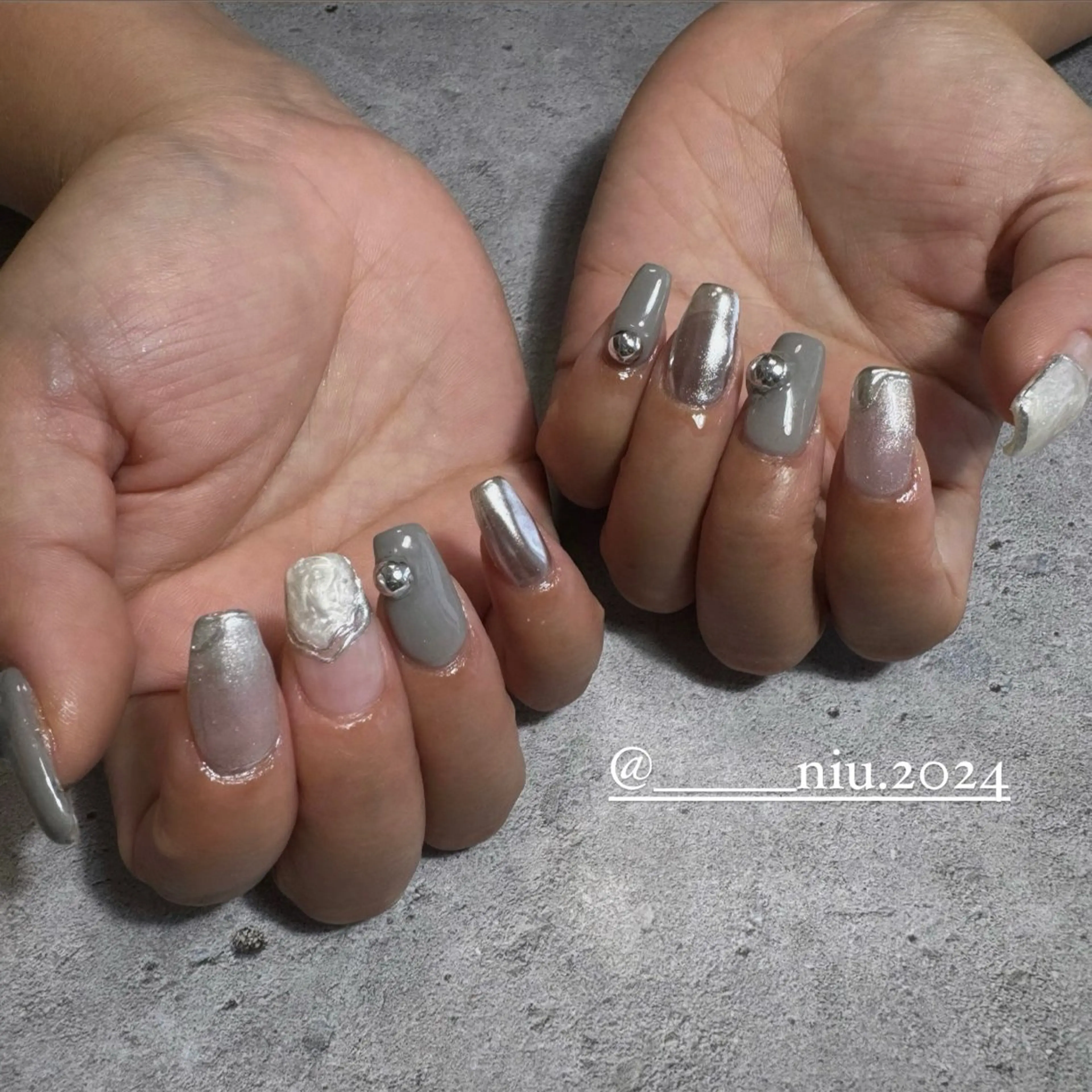 ネイル 持ち込み 夏ネイル nail salon niuのネイルデザイン