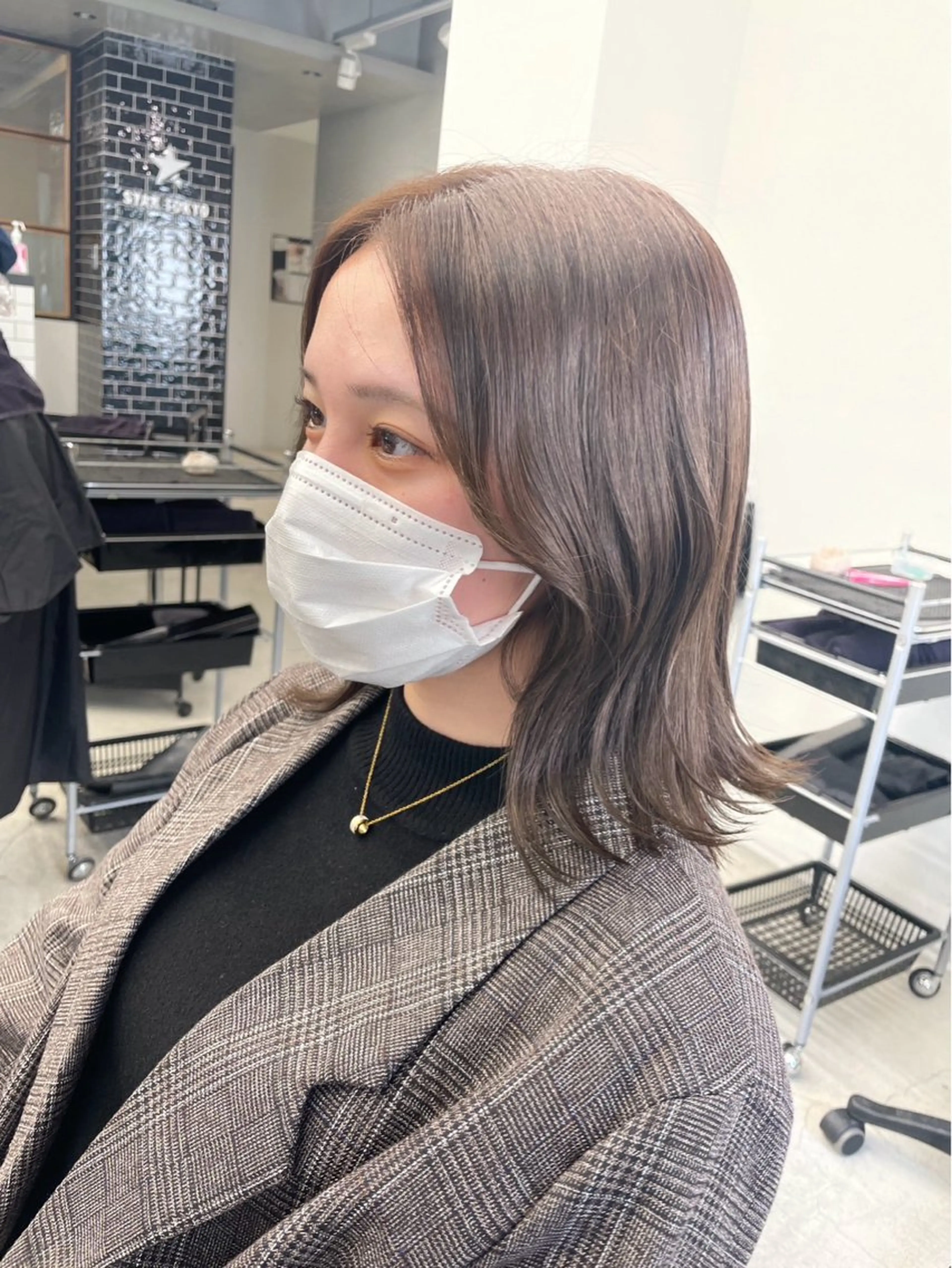 ミディアム カラー カット ヘアカラー 🤎髪質改善/カラー ｜鮫島芽依🤎のヘアスタイル