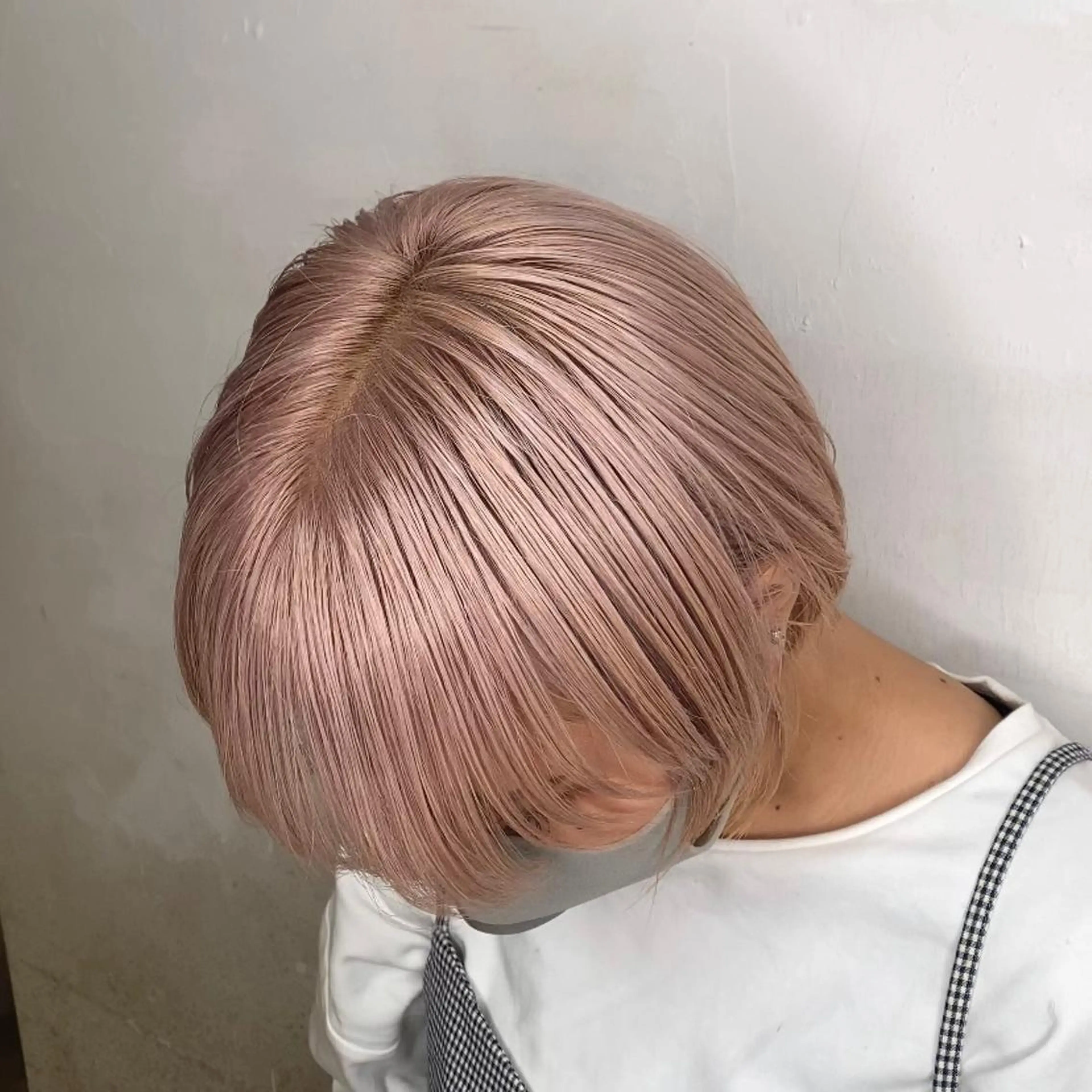 カラー ピンクカラー 🫧ボブ/ツヤ髪/美 髪矯正/菜結のヘアスタイル