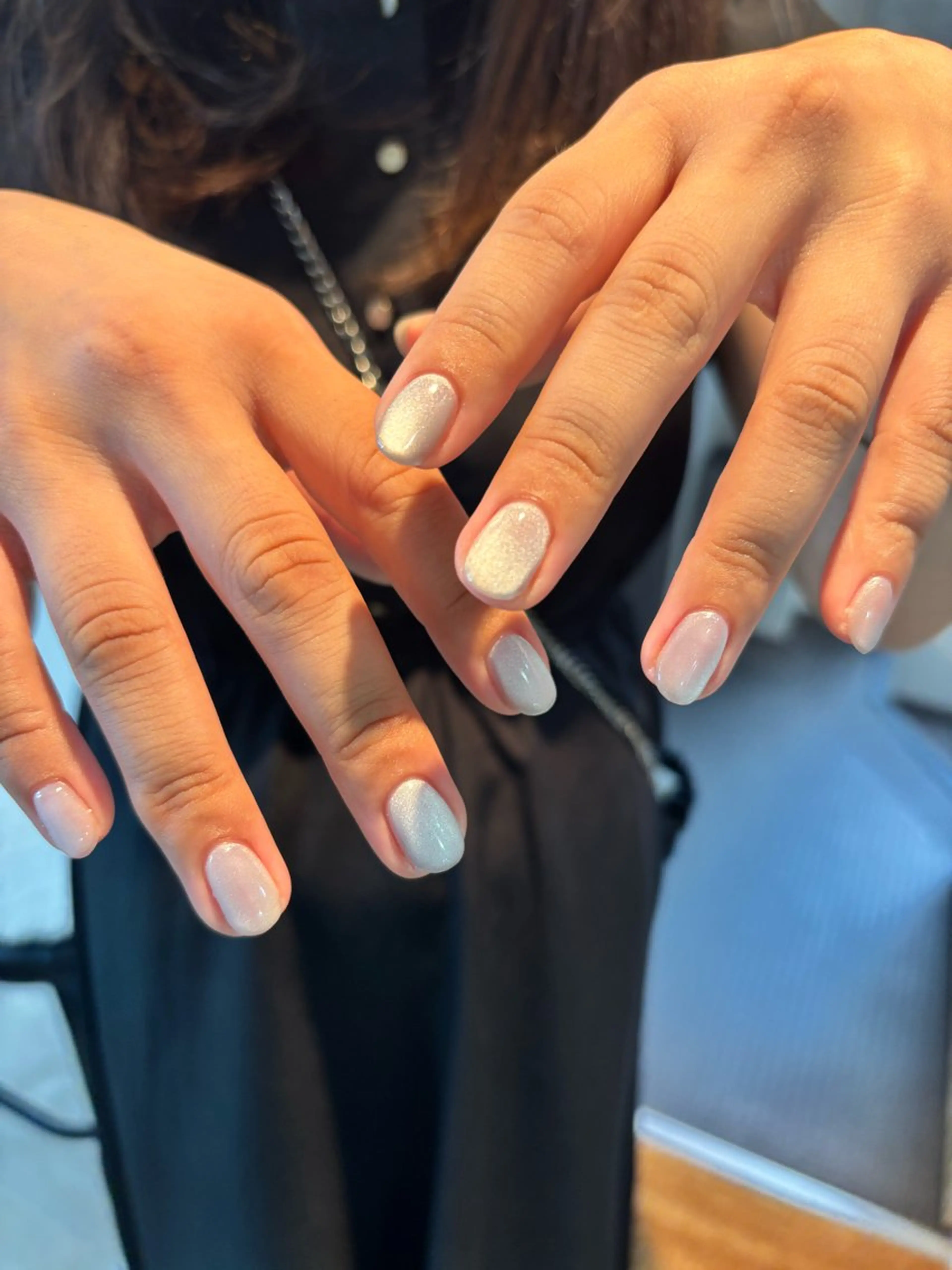 ネイル マグネットネイル シルバー free'snail N A Oのネイルデザイン