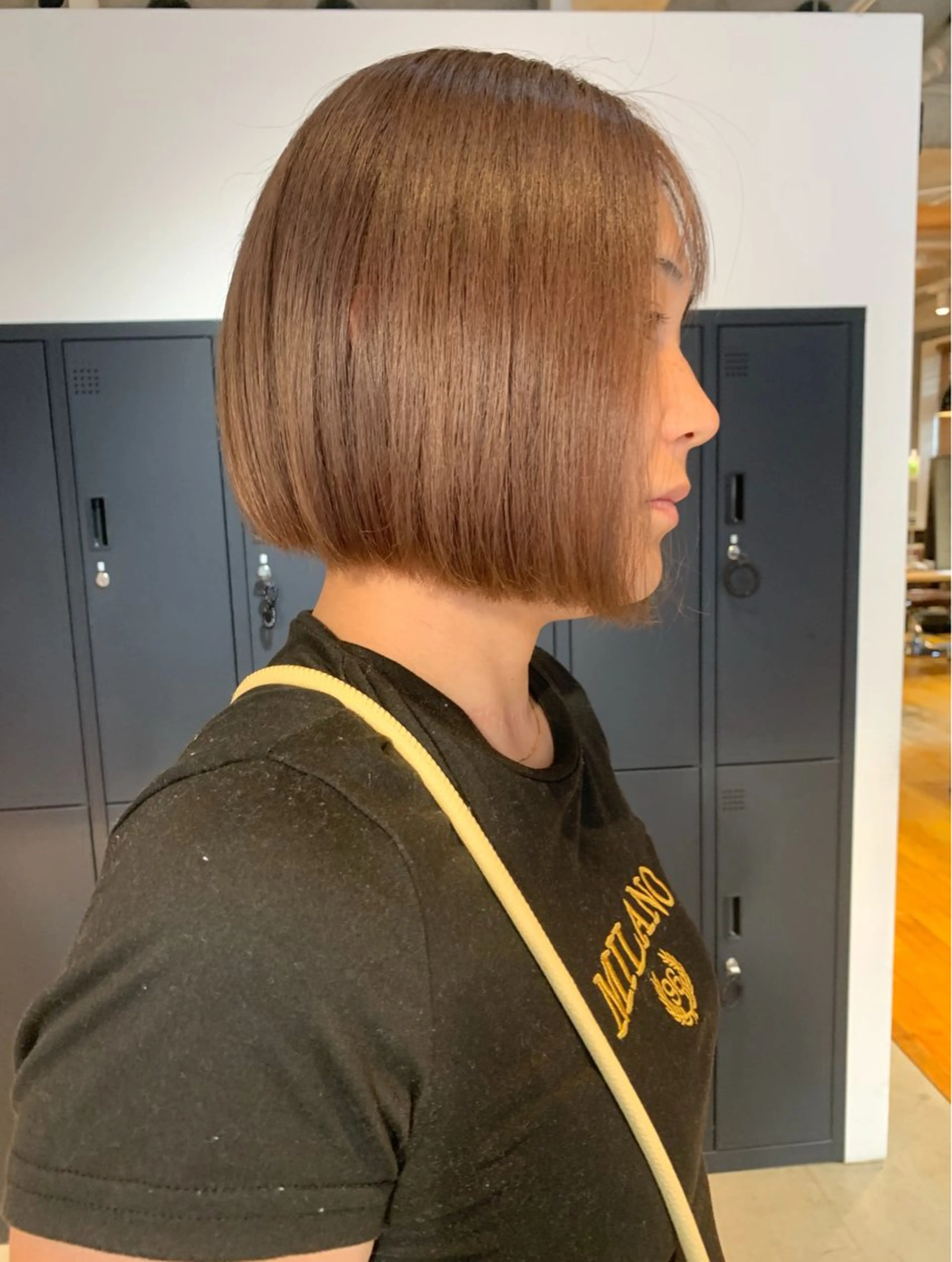 セミロング カラー 朝ラクパーマ 透明感カラー横山大樹のヘアスタイル