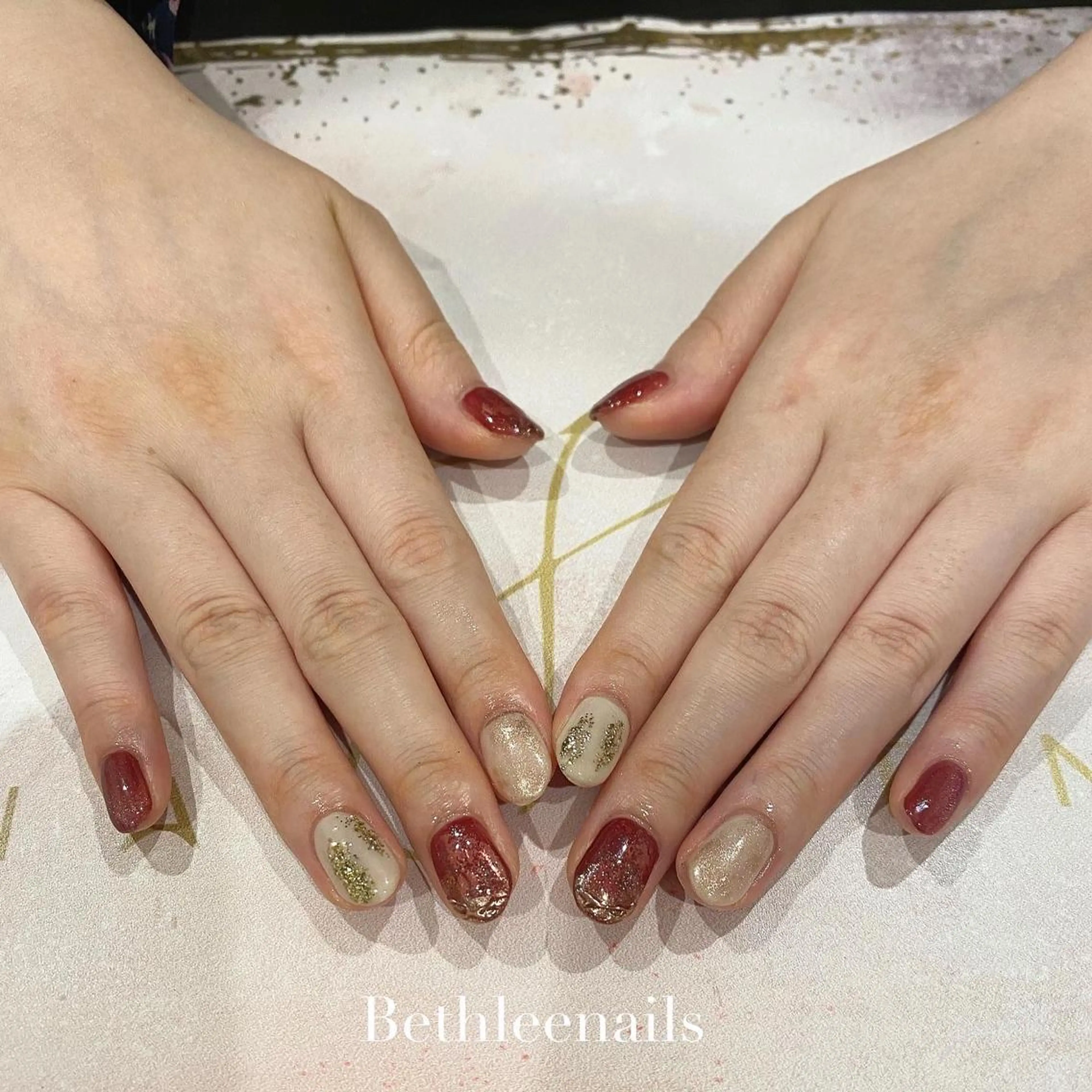 ネイル マグネットネイル ハンドネイル Bethlee nailsのネイルデザイン
