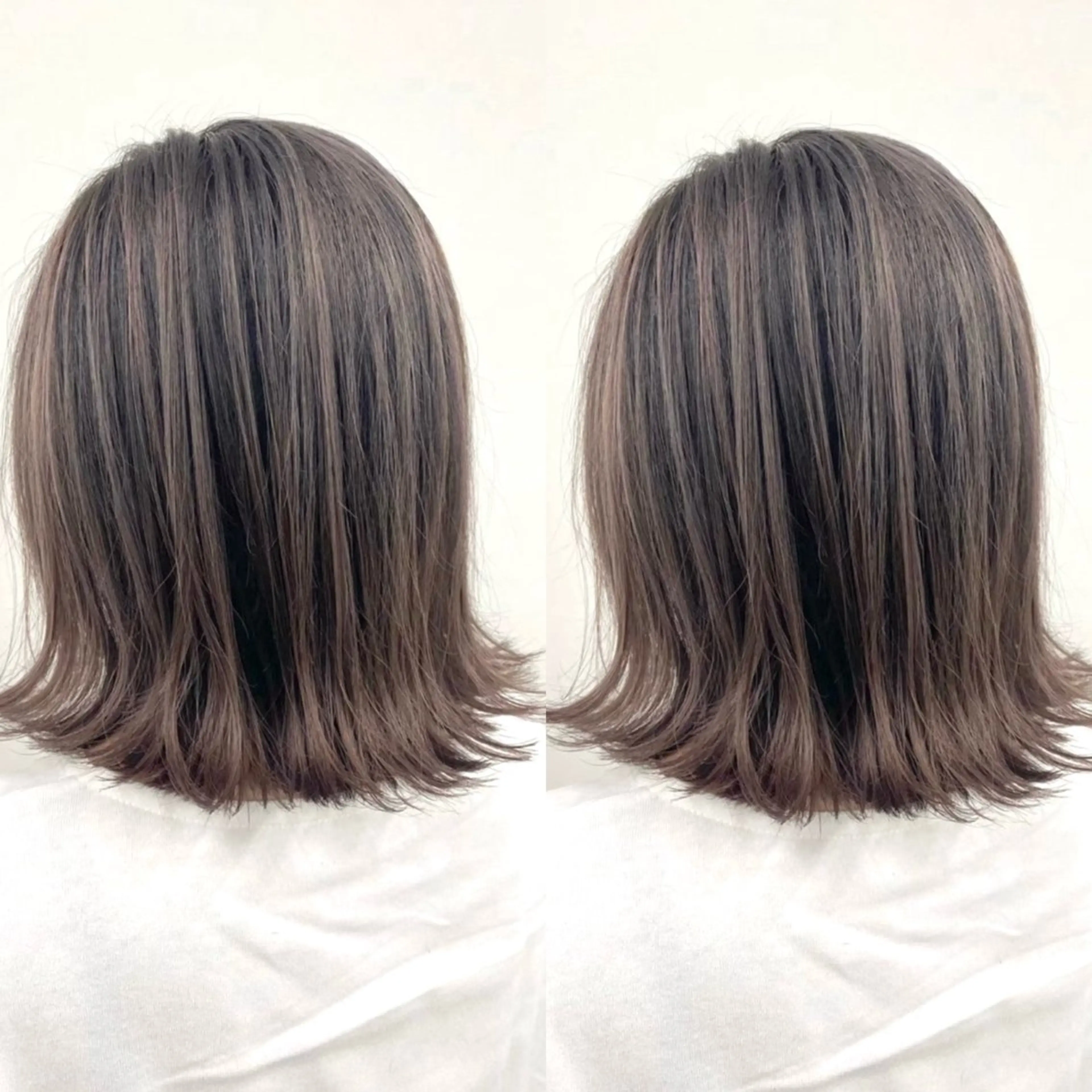 ミディアム カラー バレイヤージュ レイヤーカット ブリーチ無しダブル カラー🦕まどかのヘアスタイル