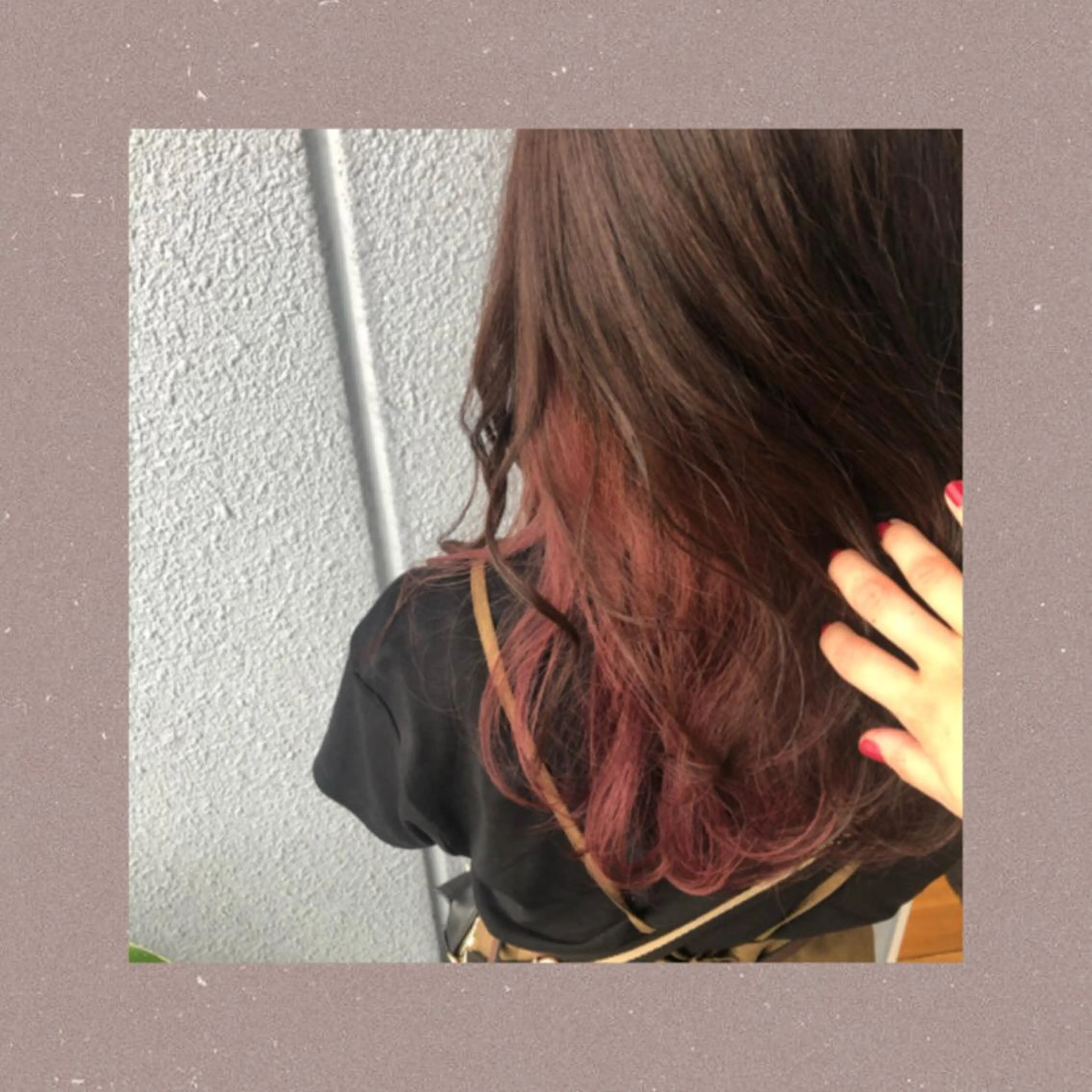 セミロング なつき/艶ピンク/ girly hairのヘアスタイル