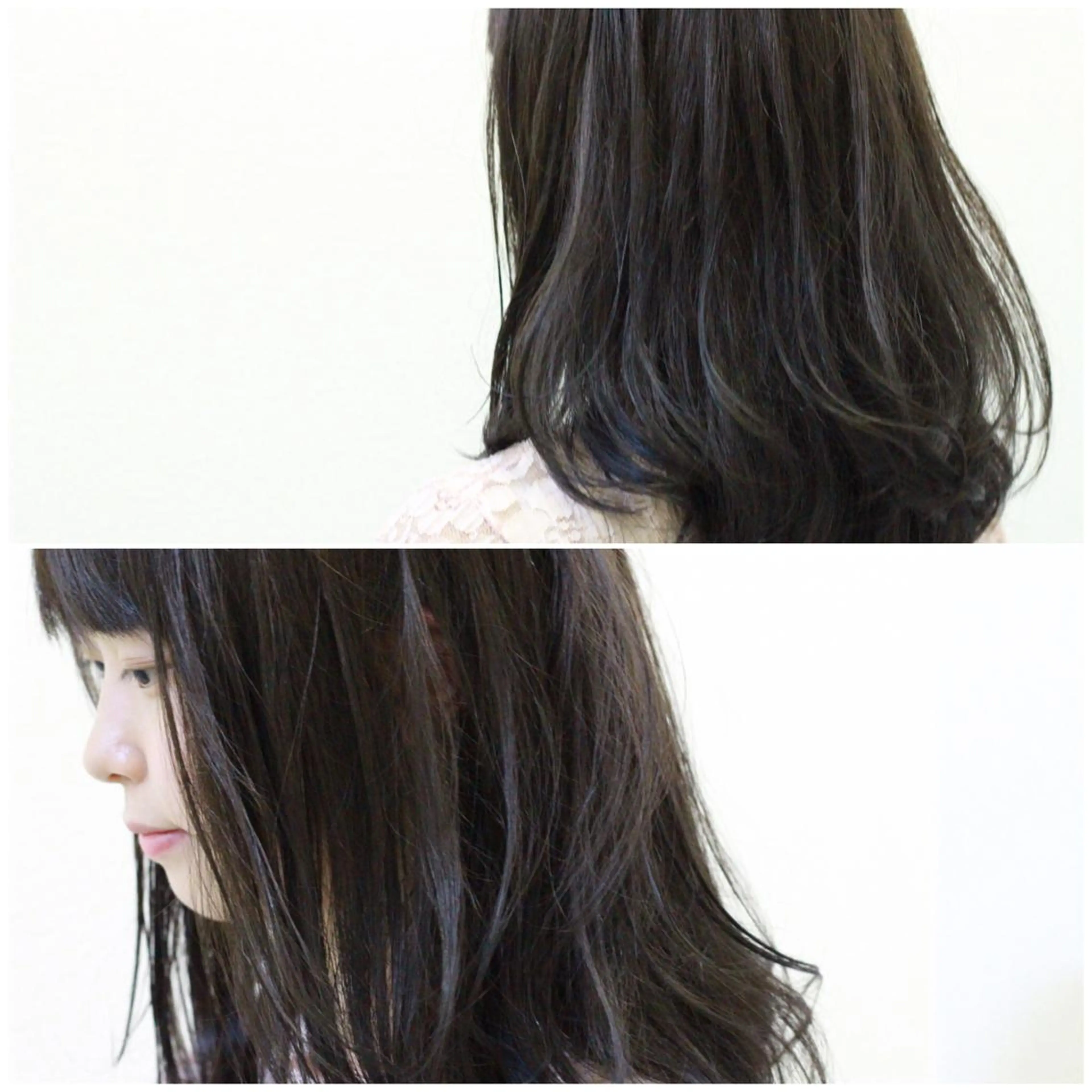 ミディアム カラー アッシュ ダークアッシュ Viage （ビアージュ）のヘアスタイル
