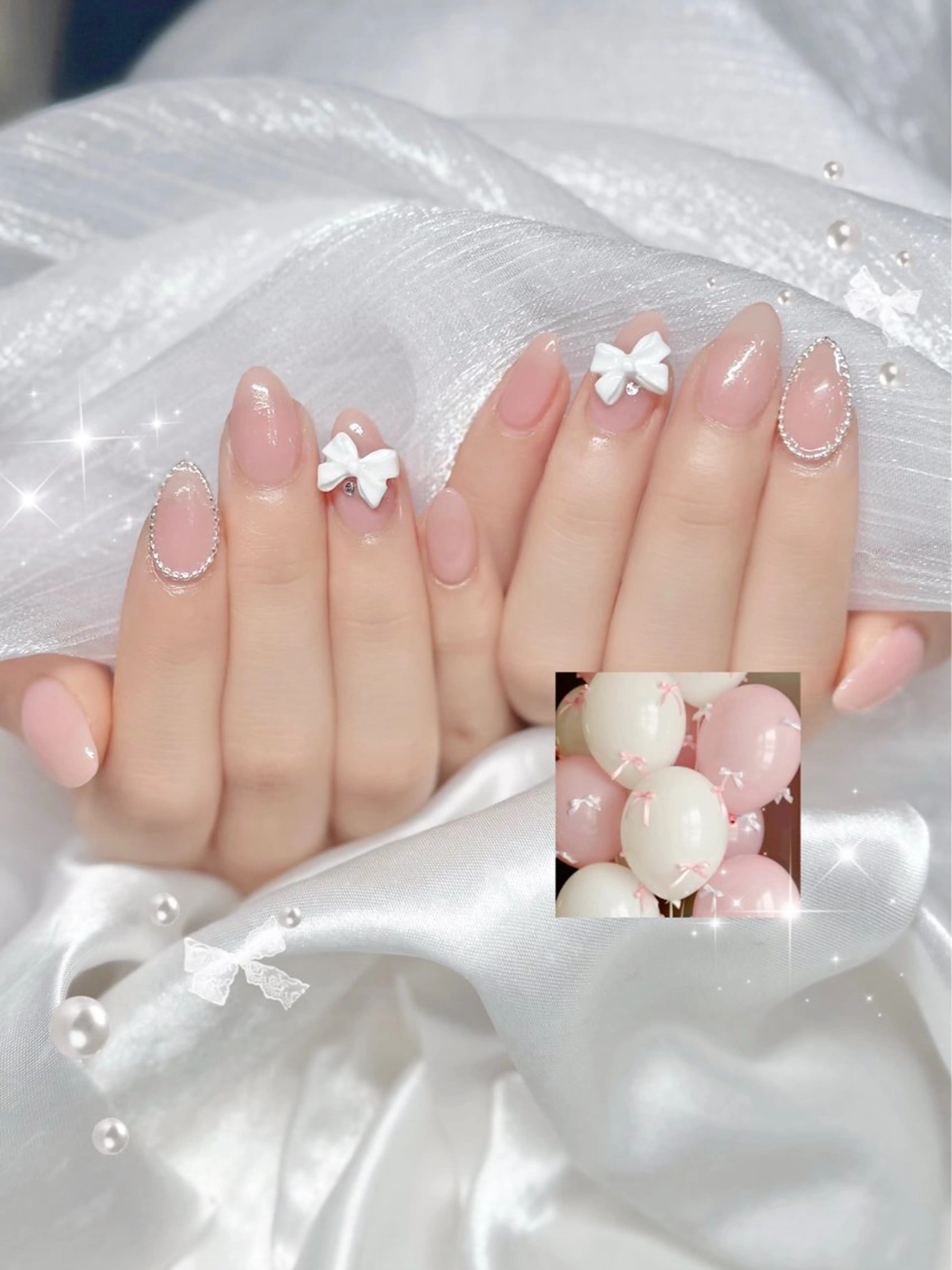 ネイル ハンドネイル ✩.*🎀 aoi🎀4/20空のネイルデザイン