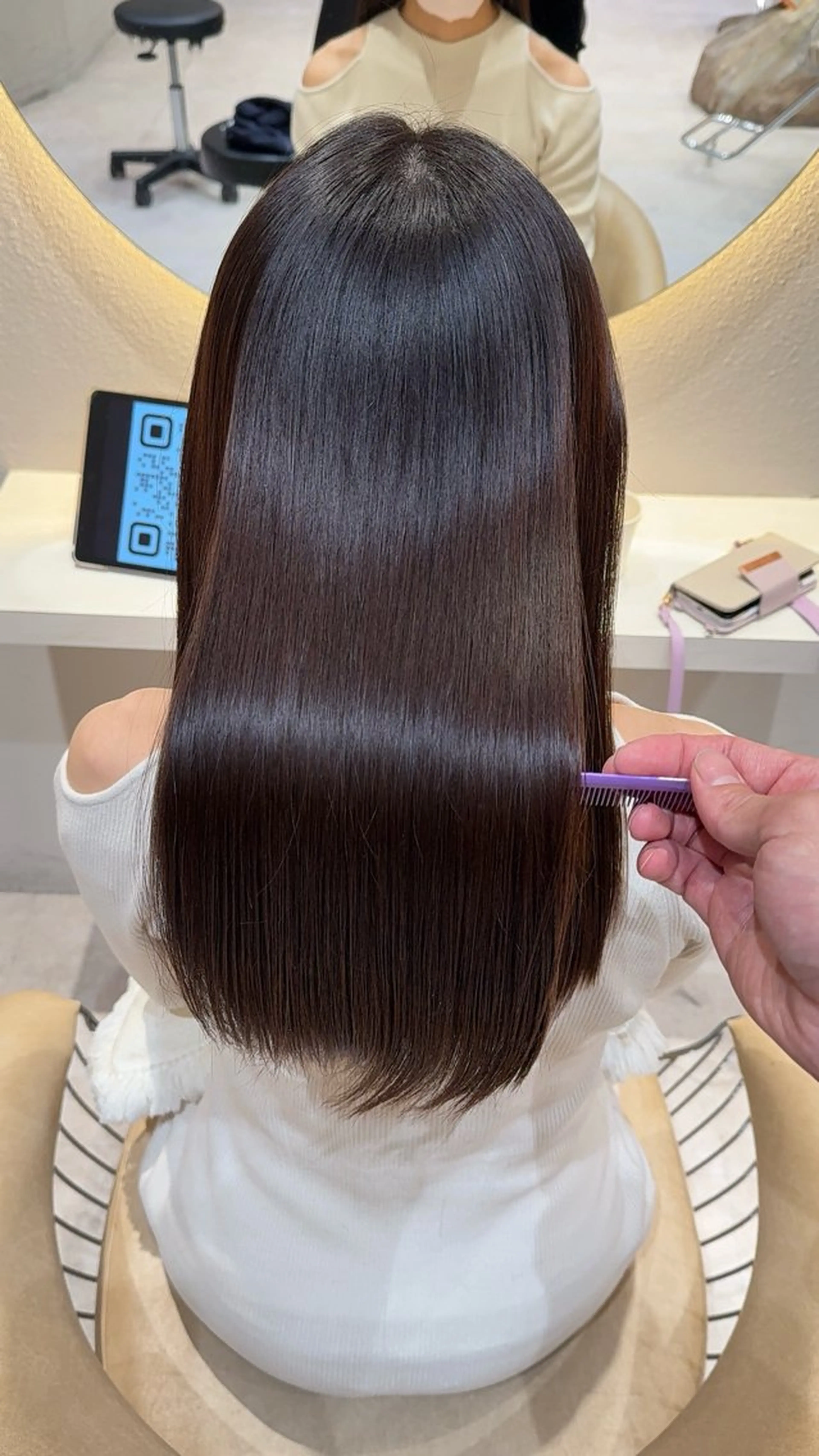 セミロング カラー カット ヘアカラー 縮毛矯正 レイヤー❣️縮毛矯 川村利幸のヘアスタイル