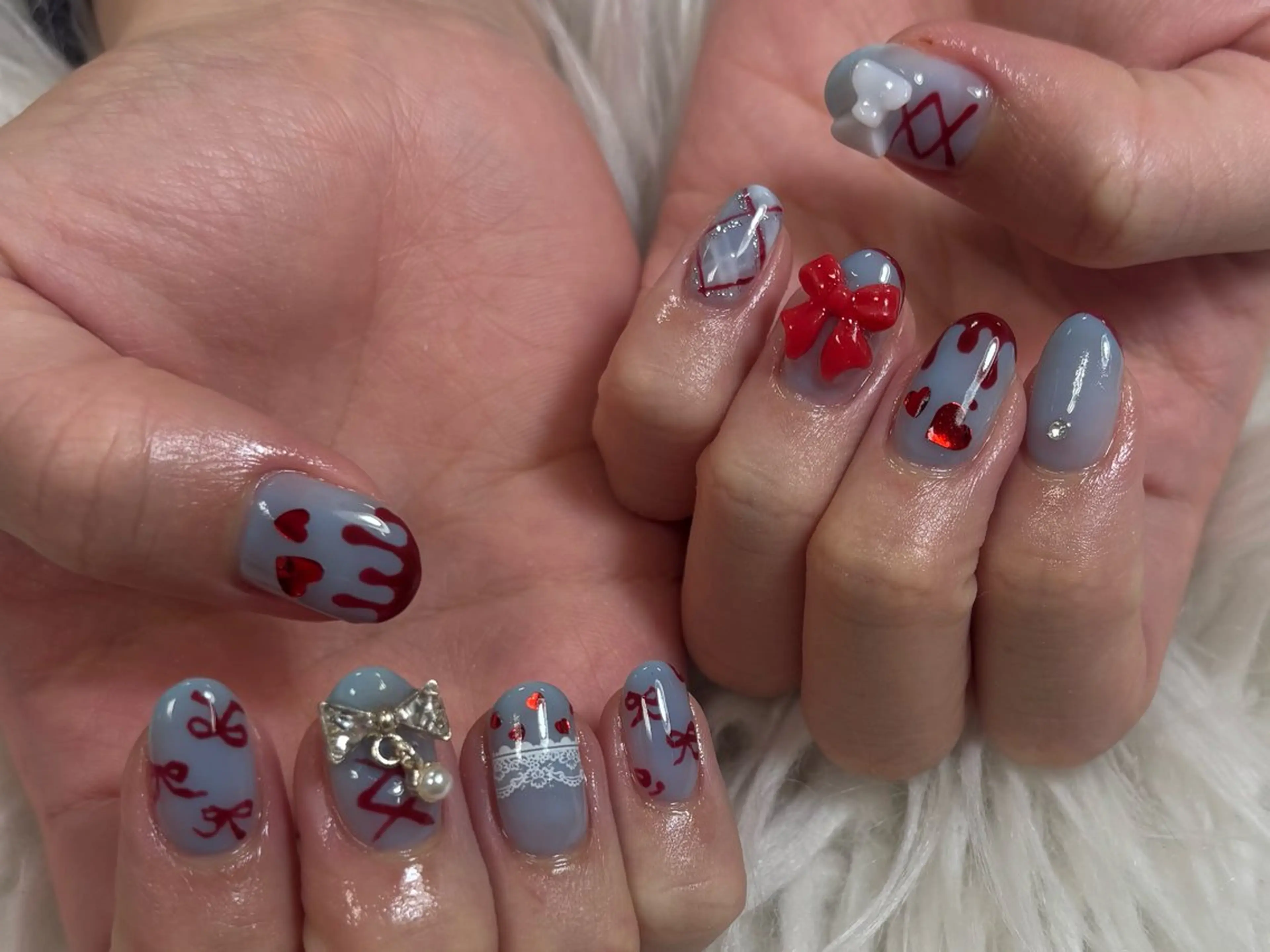 ネイル Azusa🩵 ネイル💅🏻南森町のネイルデザイン