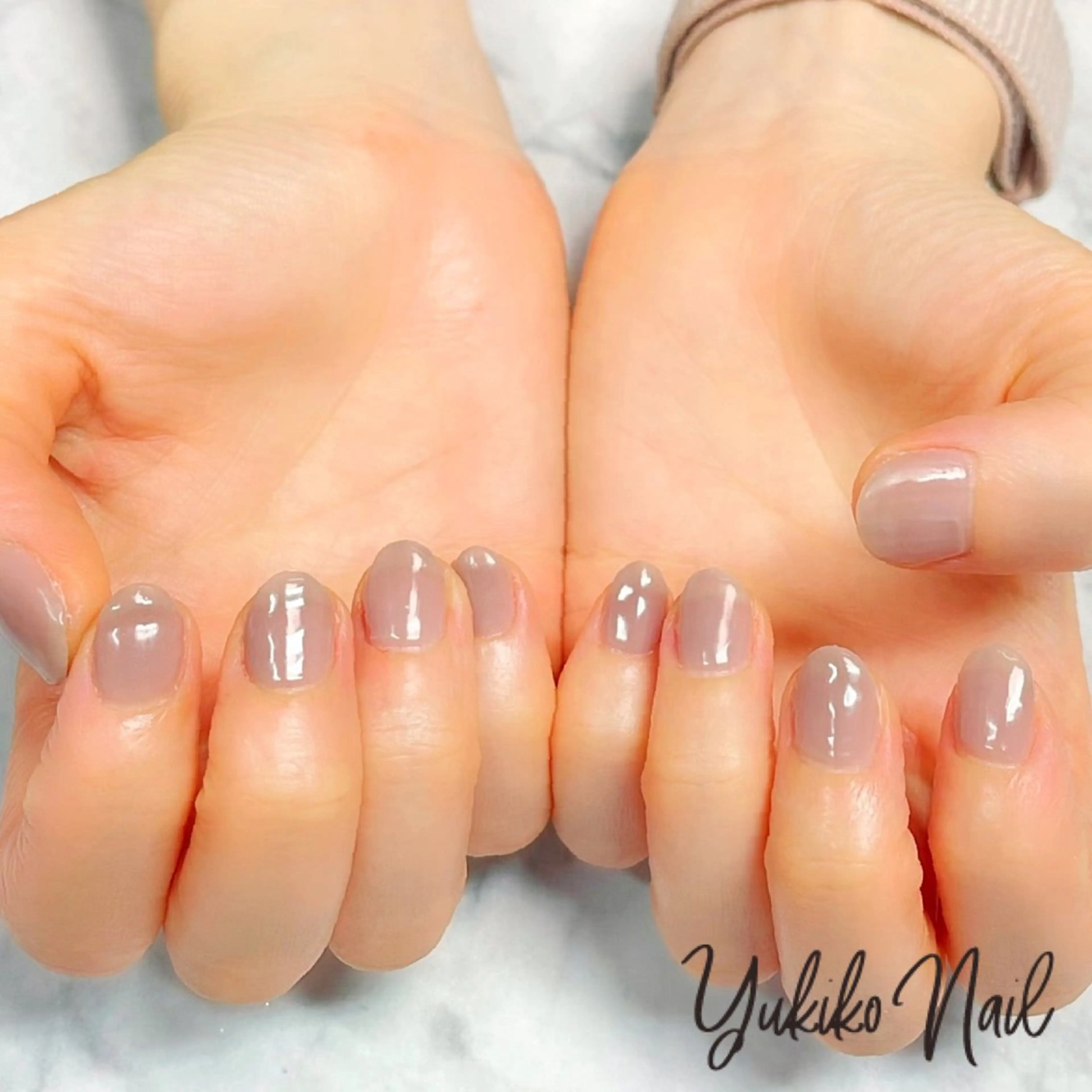 ネイル オフィスネイル ワンカラーネイル シンプルネイル ハンドネイル ユキコ ネイルのネイルデザイン