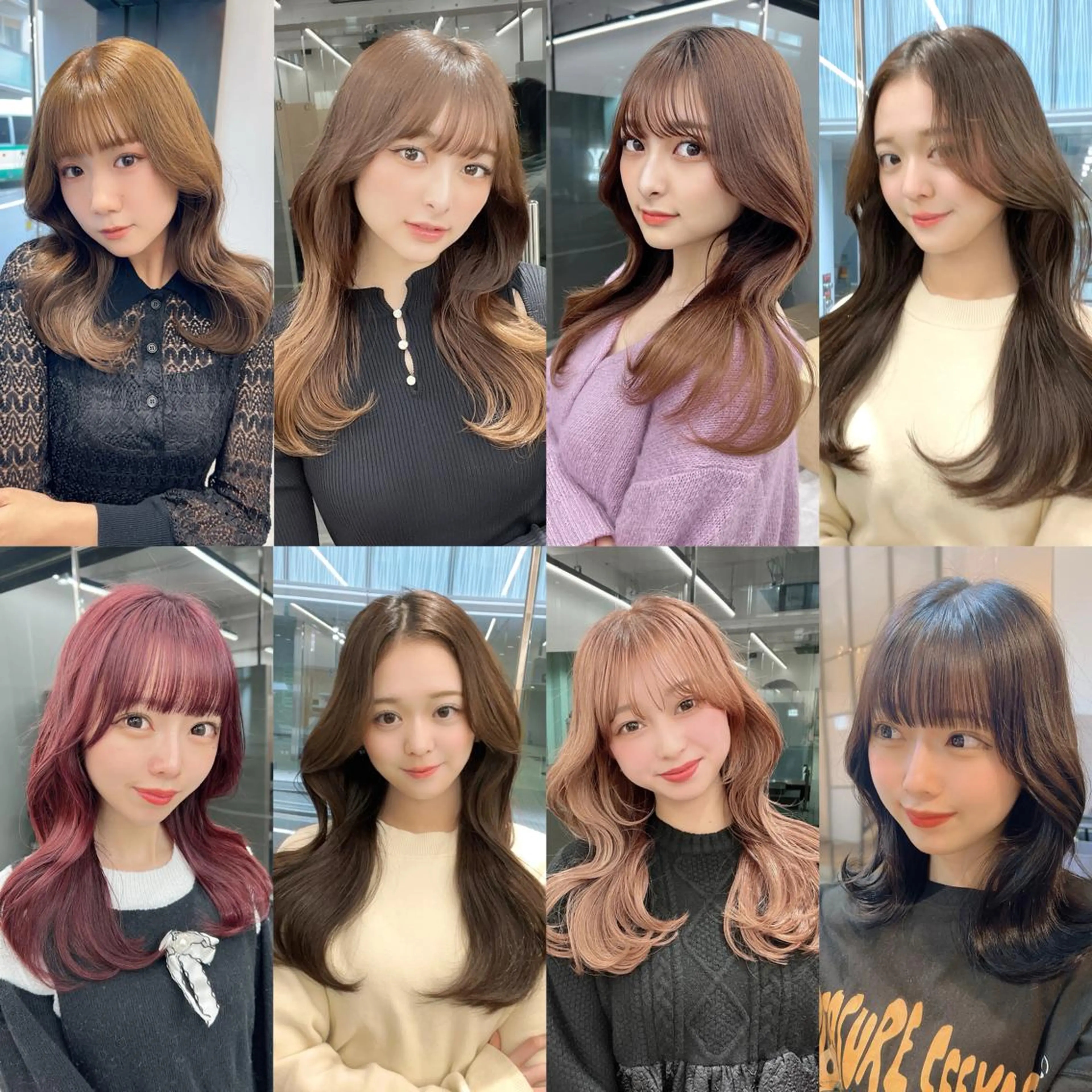 ✨人気no.1✨似合わせ小顔カット×カラー🧡コテ巻き付き🉐#くびれヘア#韓国風#顔まわりカット#レイヤーの写真