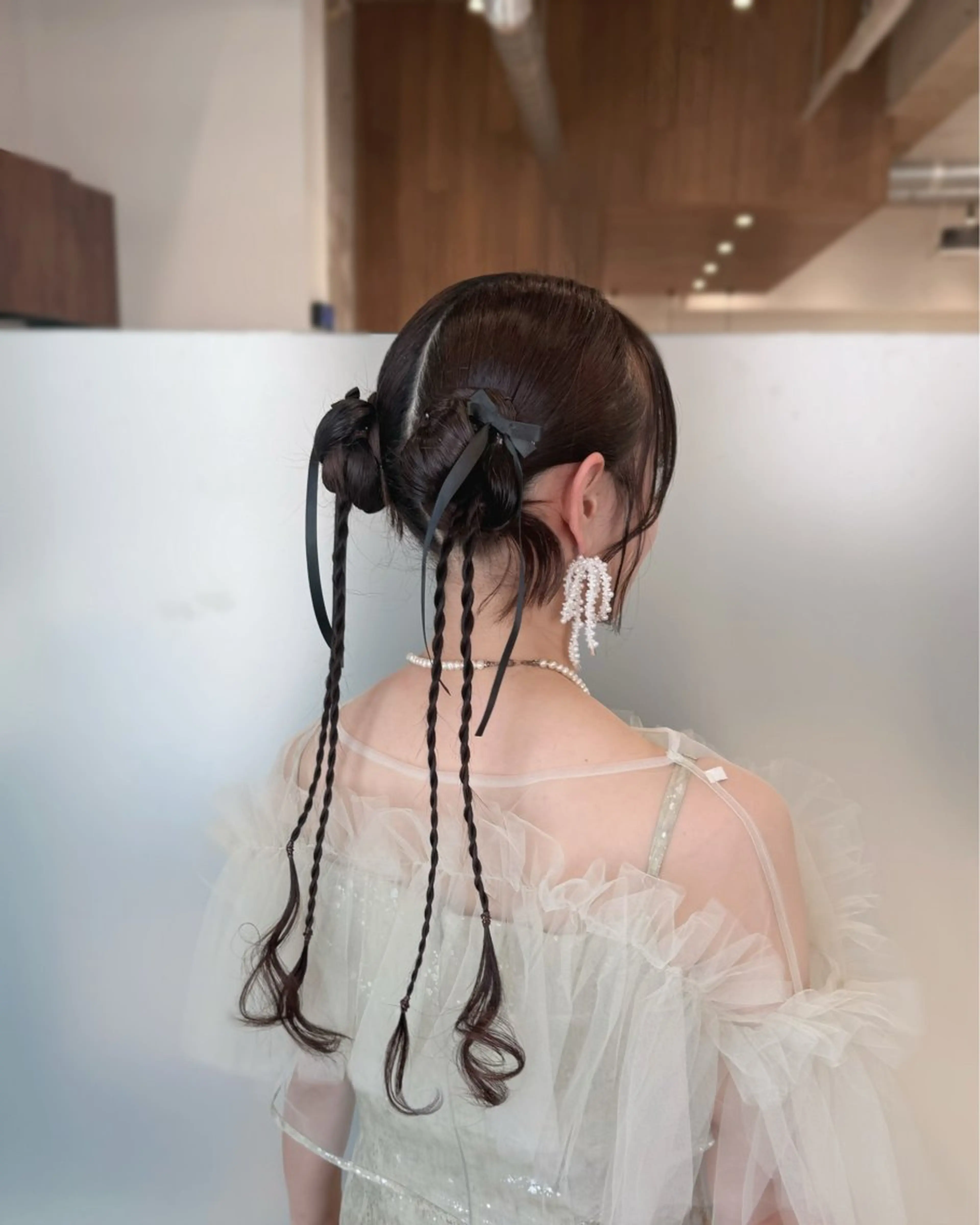ミディアム カラー ヘアアレンジ ヘアセット 縮毛矯正+モテカラー 🎀✨MIHOのヘアスタイル