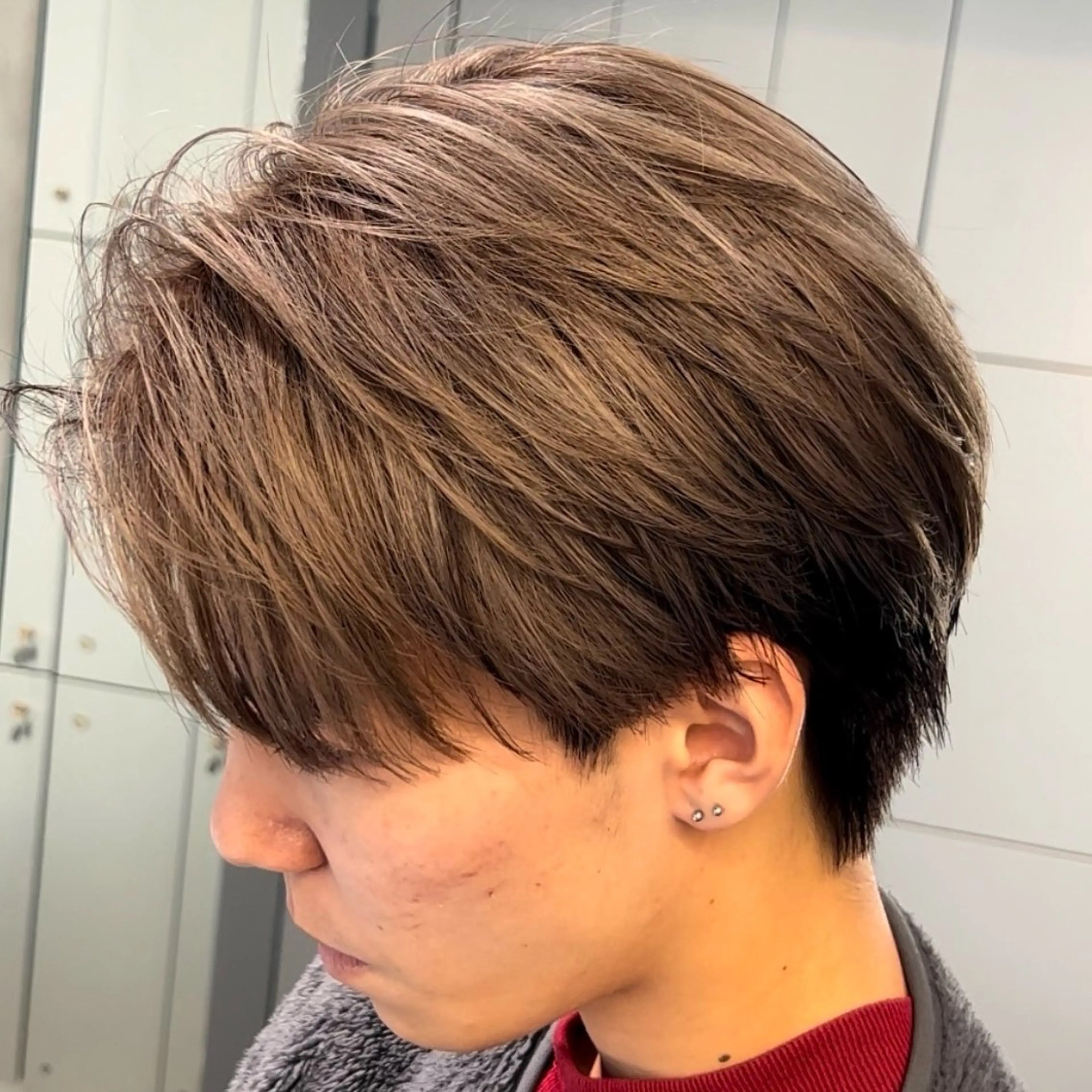 ミディアム カラー ヘアアレンジ メンズ fifth 石川 凪のヘアスタイル