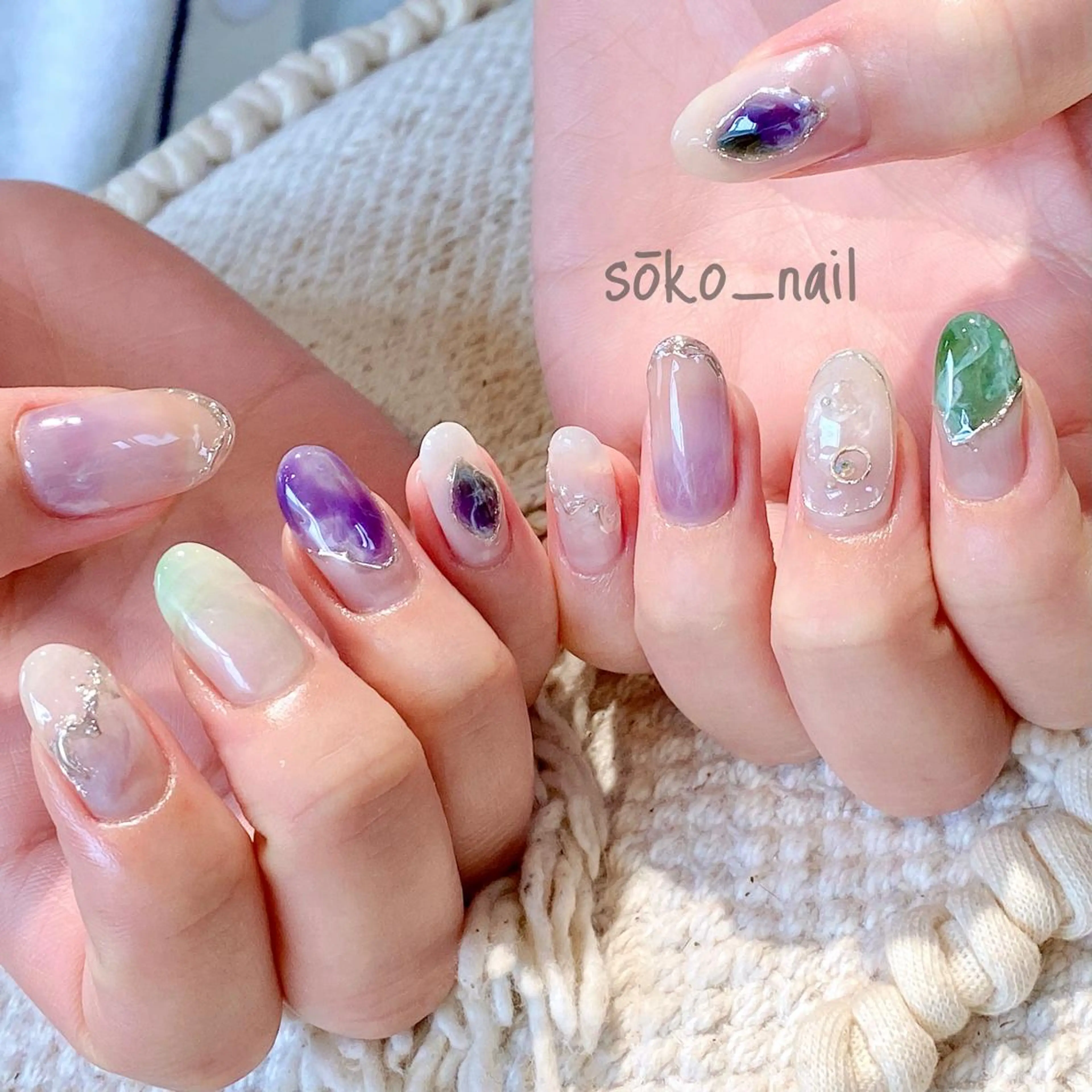 ネイル ハンドネイル megu  / sōko nailのネイルデザイン