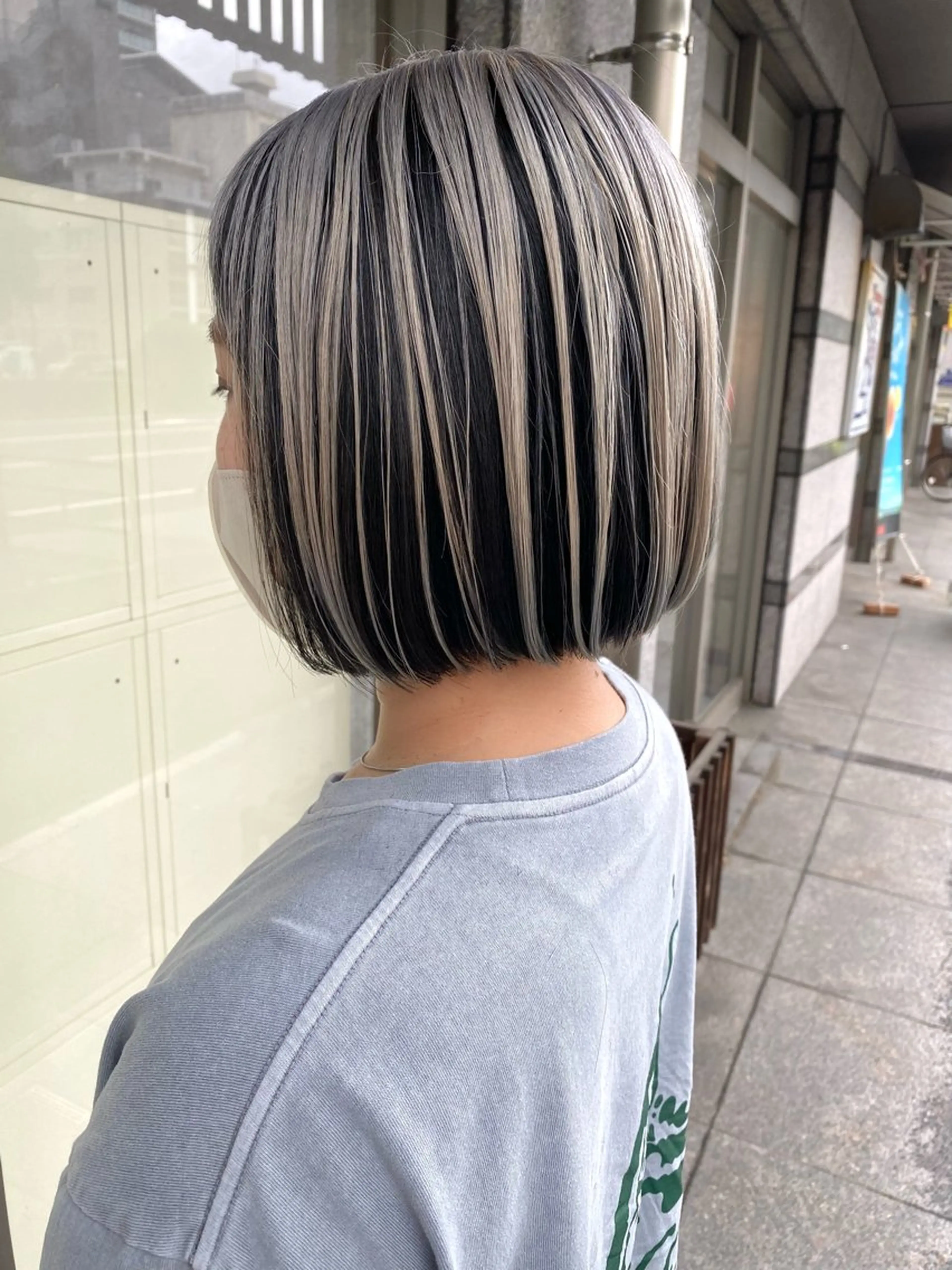 ショート カラー ボブ カット ヘアカラー トリートメント 日比 貴大/ minim hairのヘアスタイル