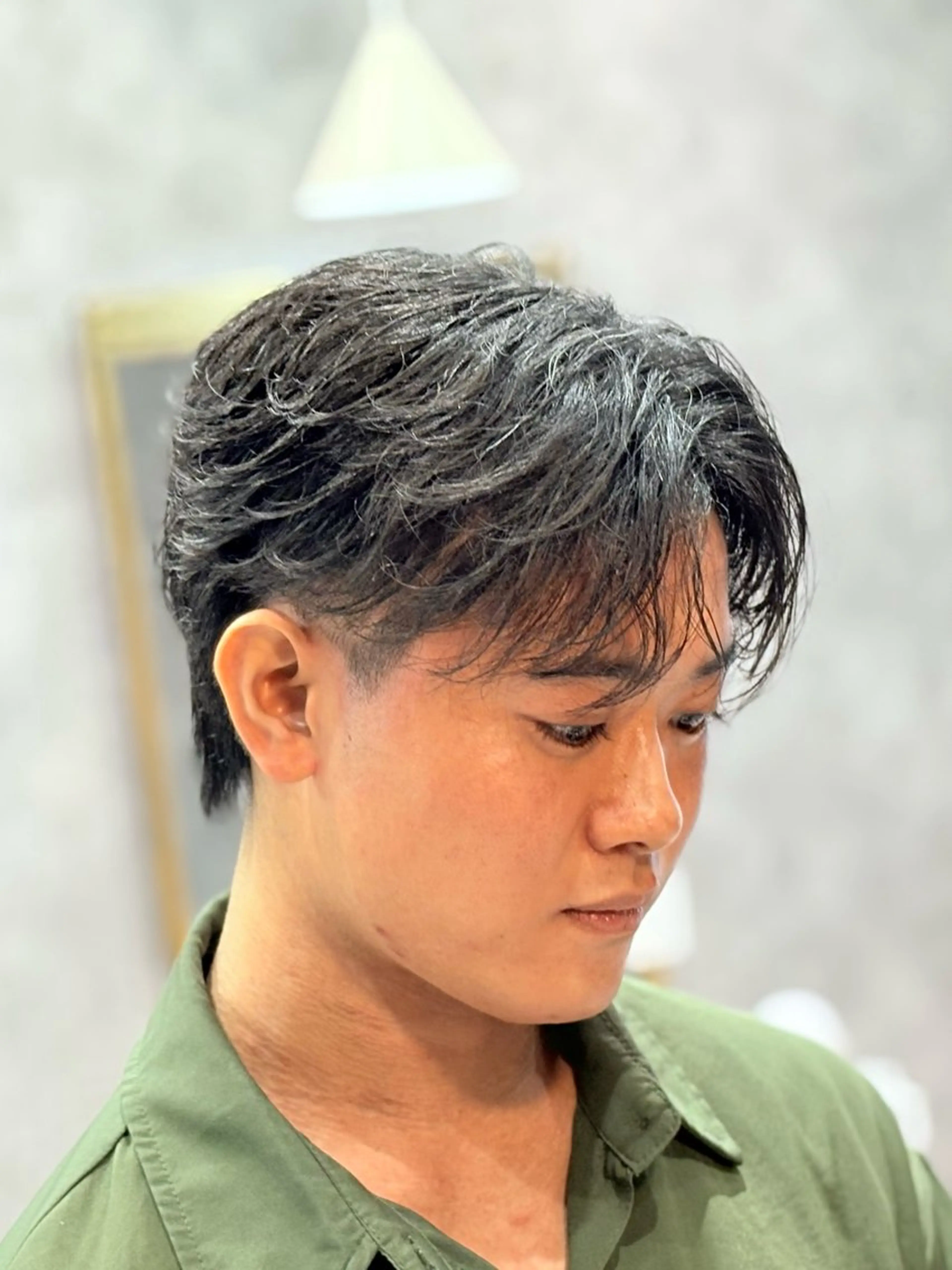 パーマ メンズ 井川　シャドウパーマ ニュアンスパーマのヘアスタイル