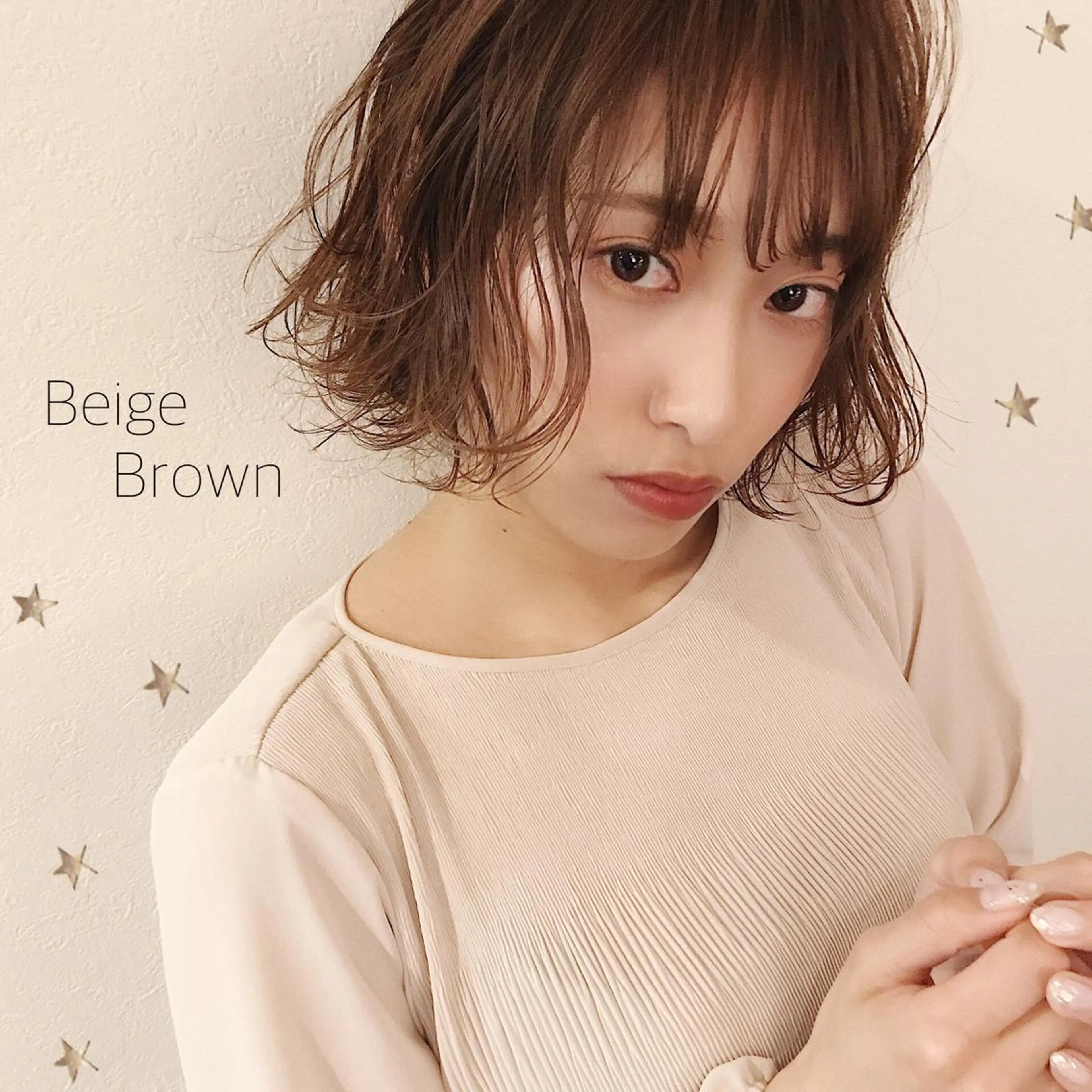 ミディアム カラー カット ヘアカラー 市川 千夏のヘアスタイル