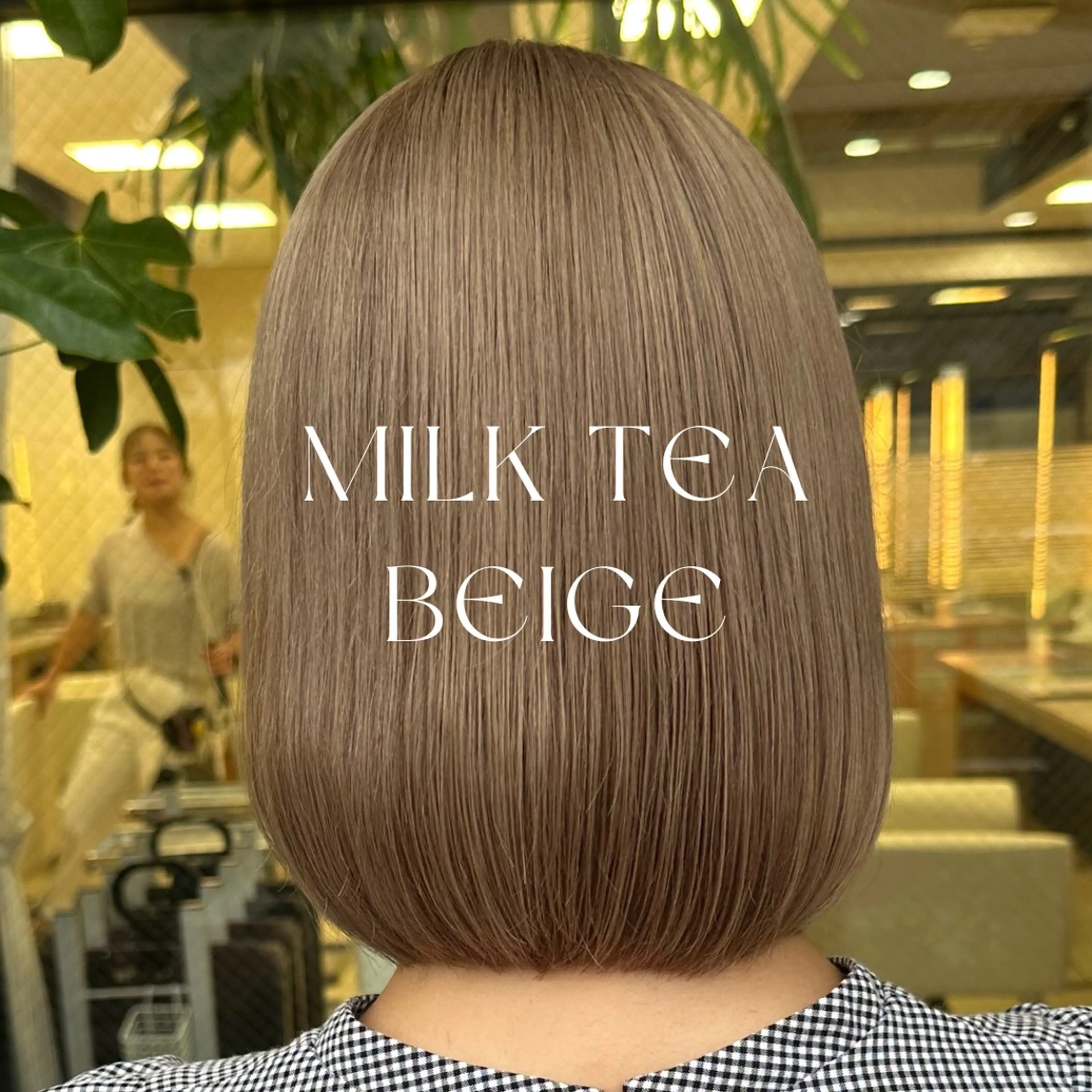 セミロング カラー ハイトーン/暖色/ 眉/メイク/Rinaのヘアスタイル