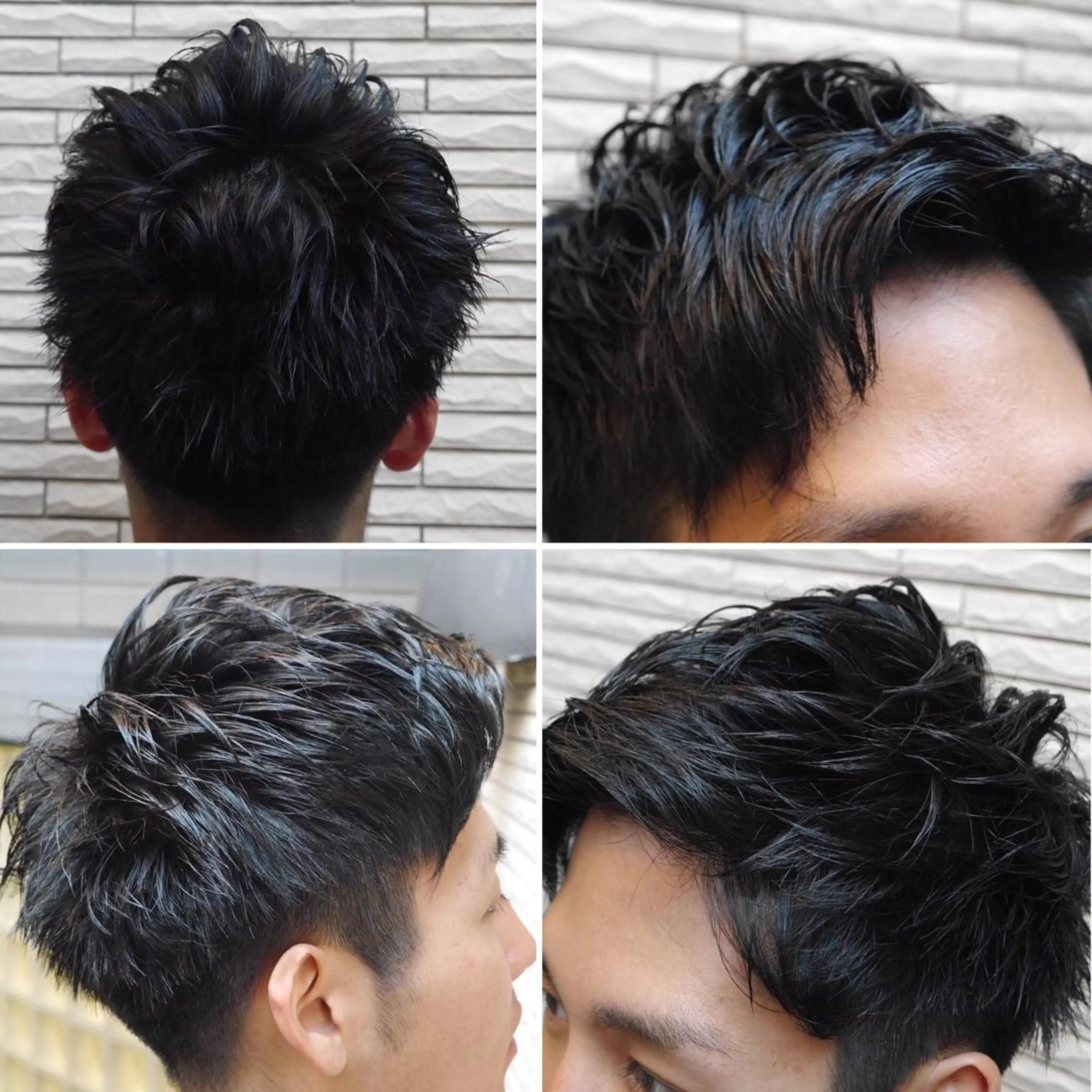 ショート パーマ メンズ 🌈推し色派手髪 ハイトーンShinのヘアスタイル