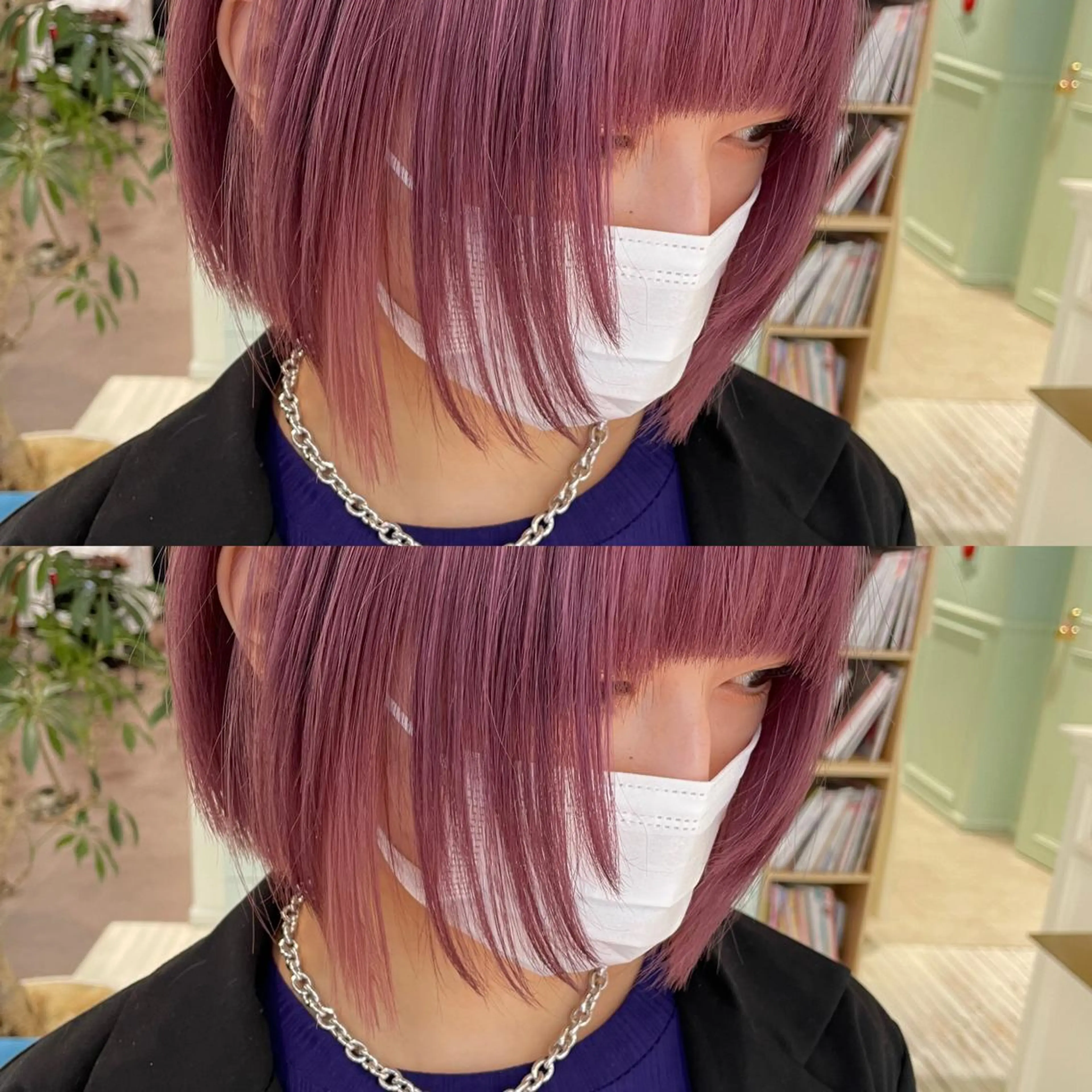 ショート カラー ピンクカラー カット ヘアカラー トリートメント ヘアセット 💜ハイトーン💛 マジカルかいちゃんのヘアスタイル