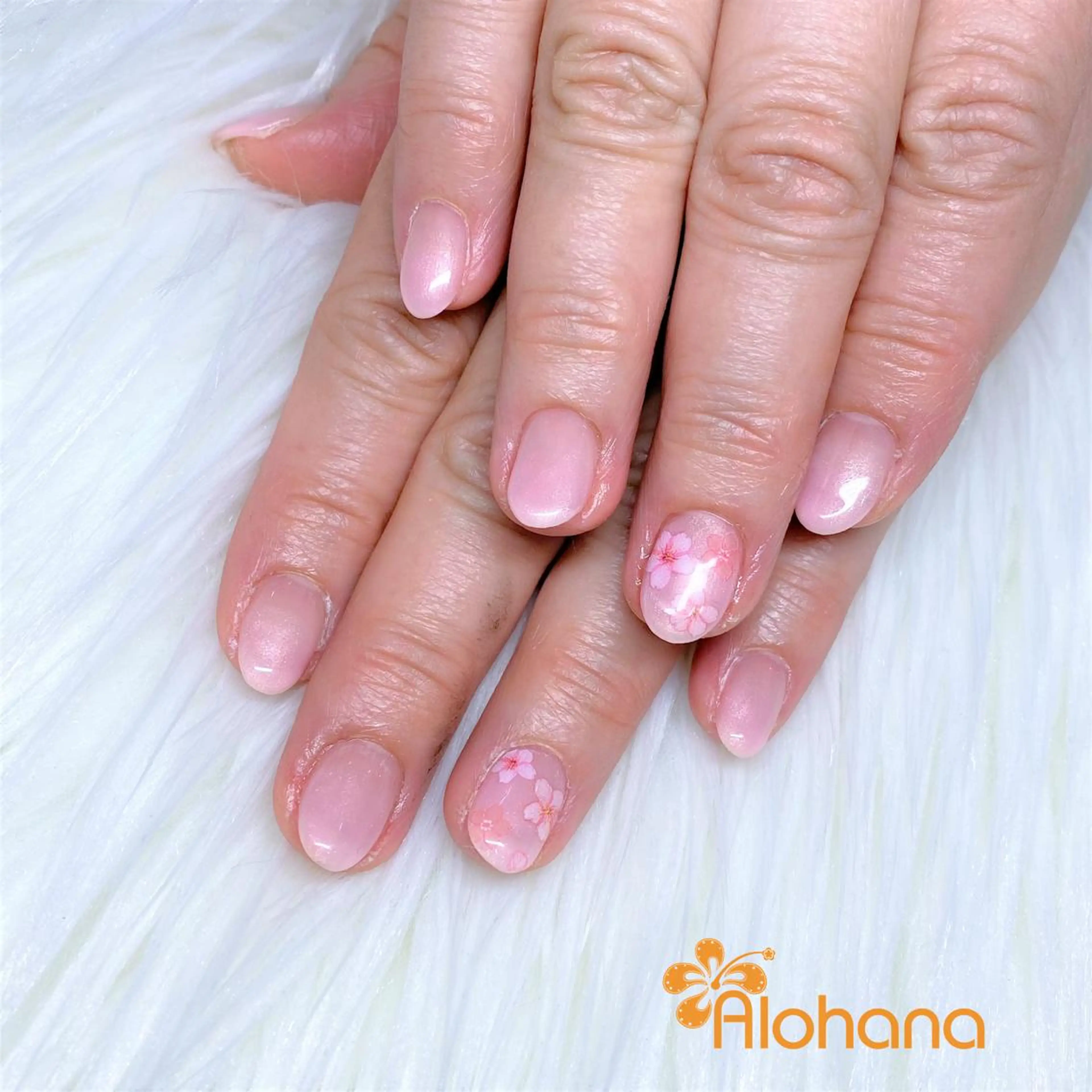 ネイル 桜ネイル ハンドネイル Alohana Minaのネイルデザイン
