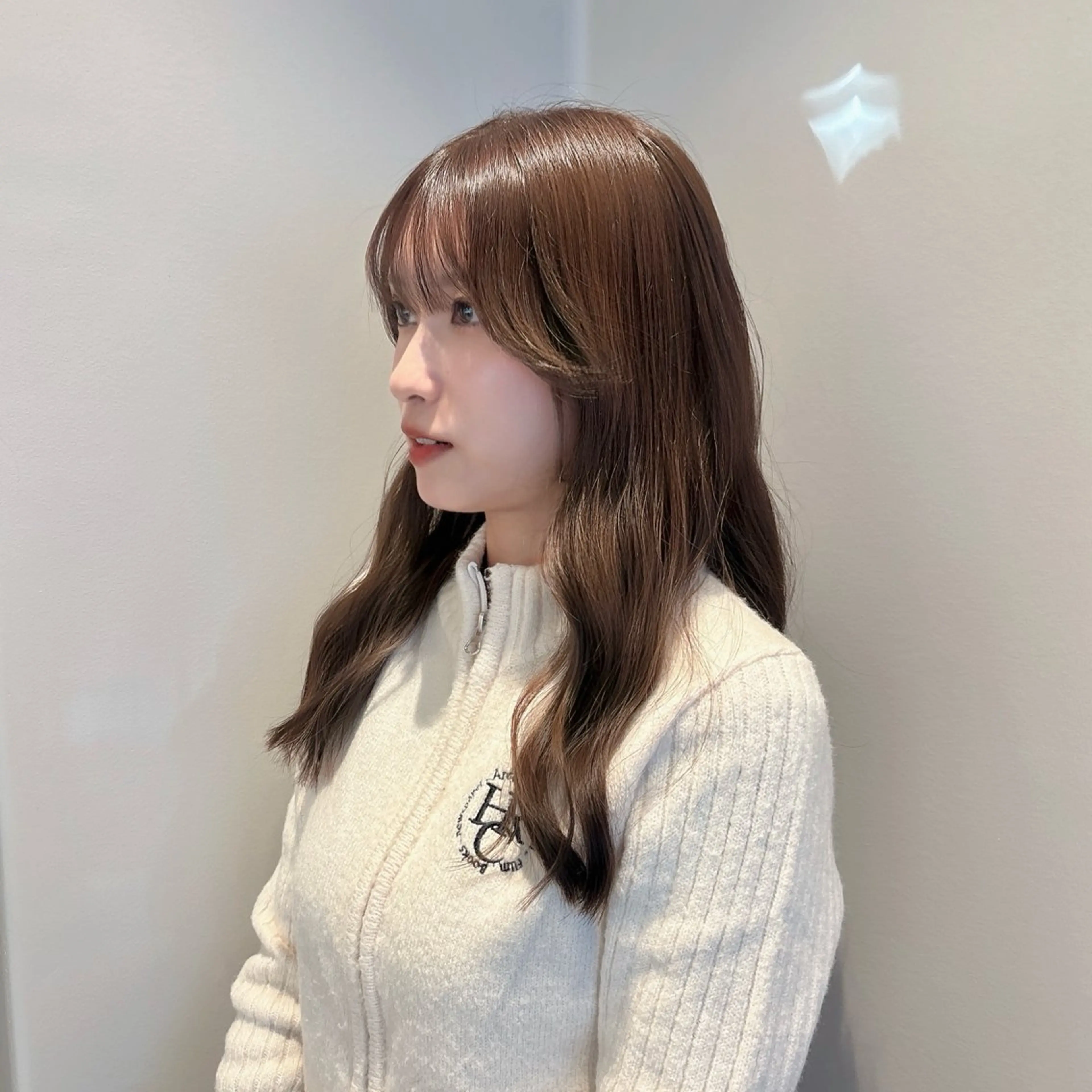 セミロング カラー ヘアカラー トリートメント 髪質改善カラー ブラウン🤎YUMEのヘアスタイル