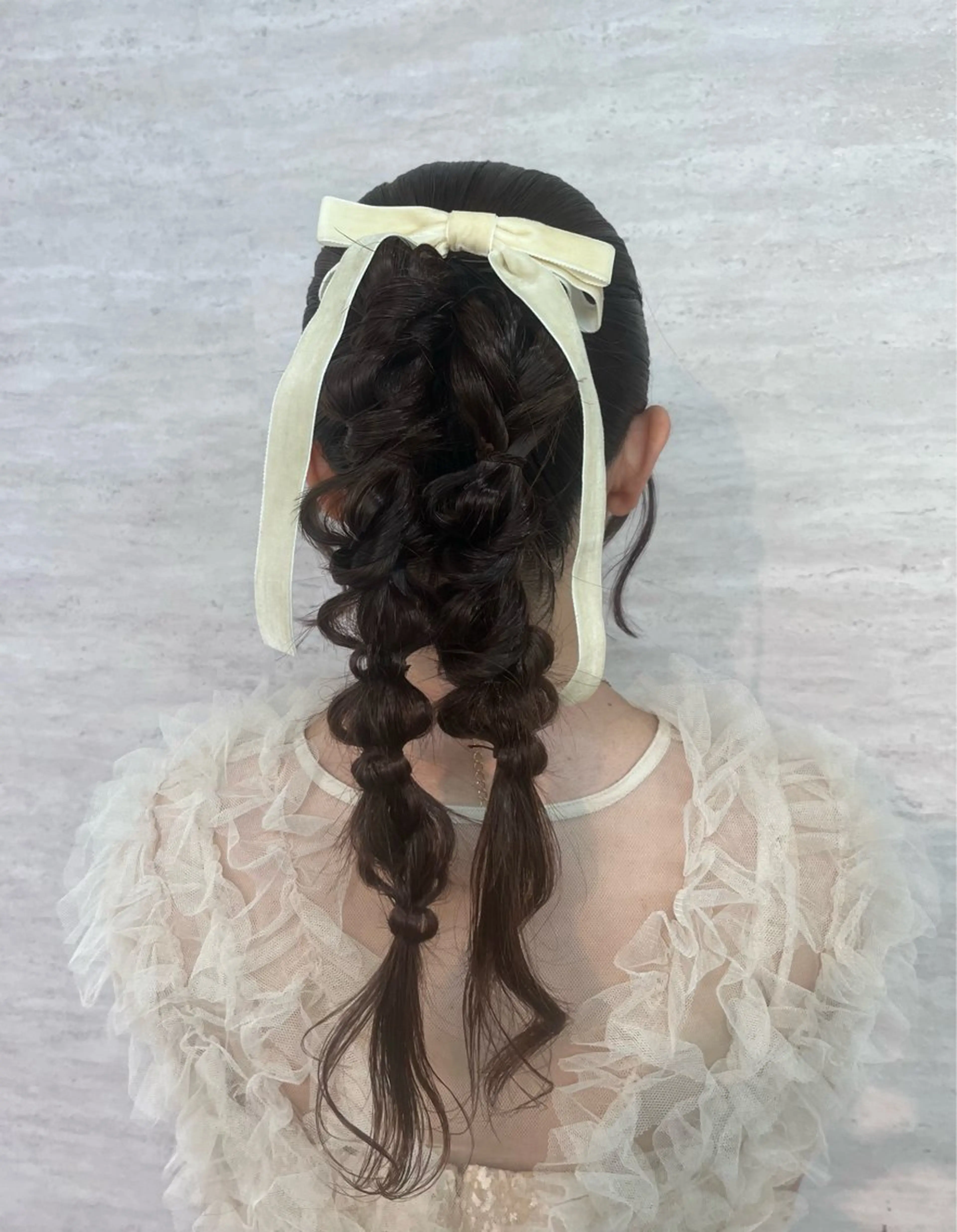 ヘアアレンジ ヘアセット 🩶艶感ハイトーン/ 池袋/mei🩶のヘアスタイル