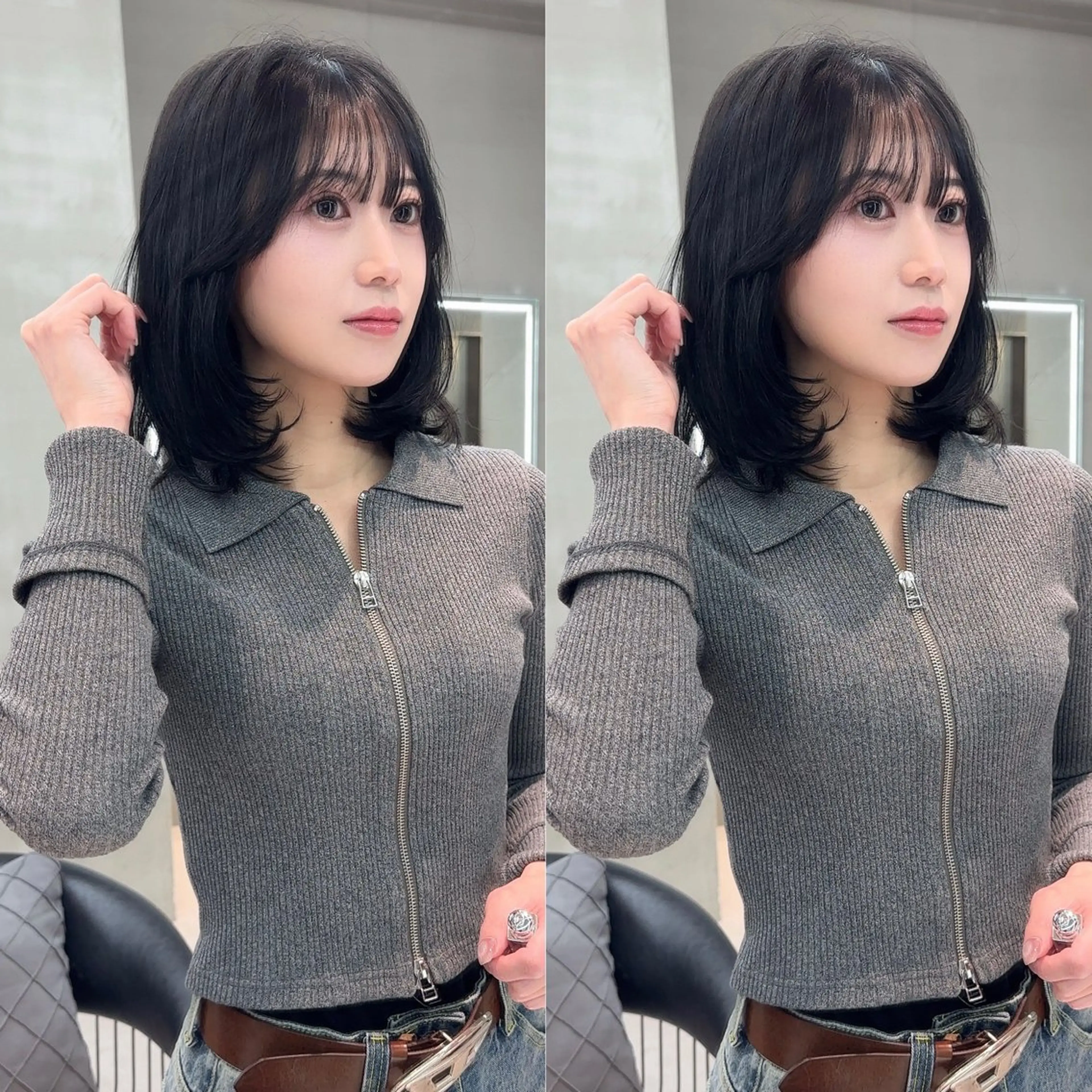 ミディアム カラー ヘアカラー トリートメント ✨髪質改善特化✨副 店長椎葉信乃介のヘアスタイル
