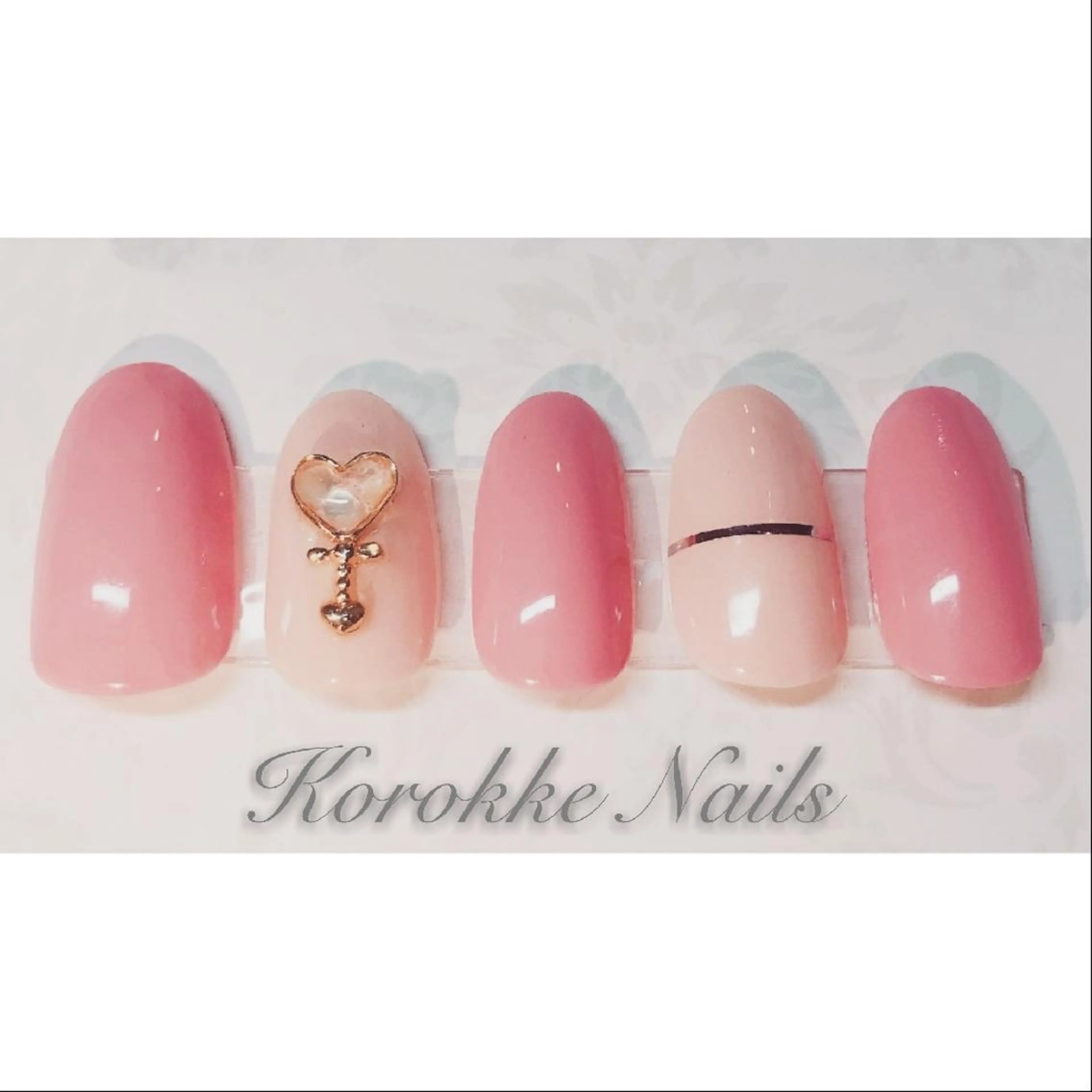 ネイル ピンク コロッケネイル所属・星野 ゆきのネイルデザイン