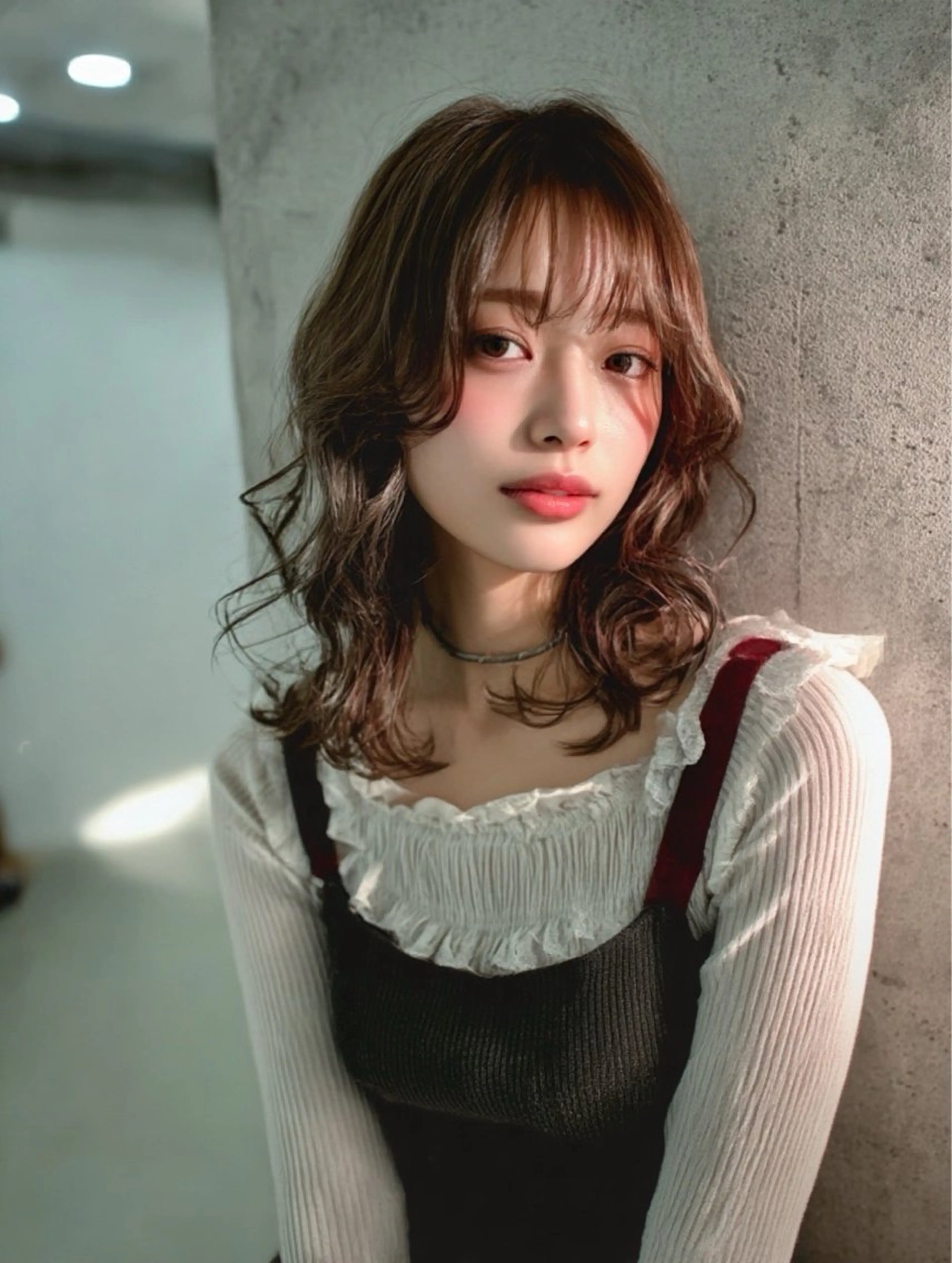 セミロング カラー カット ヘアカラー トリートメント 米本 匠のヘアスタイル