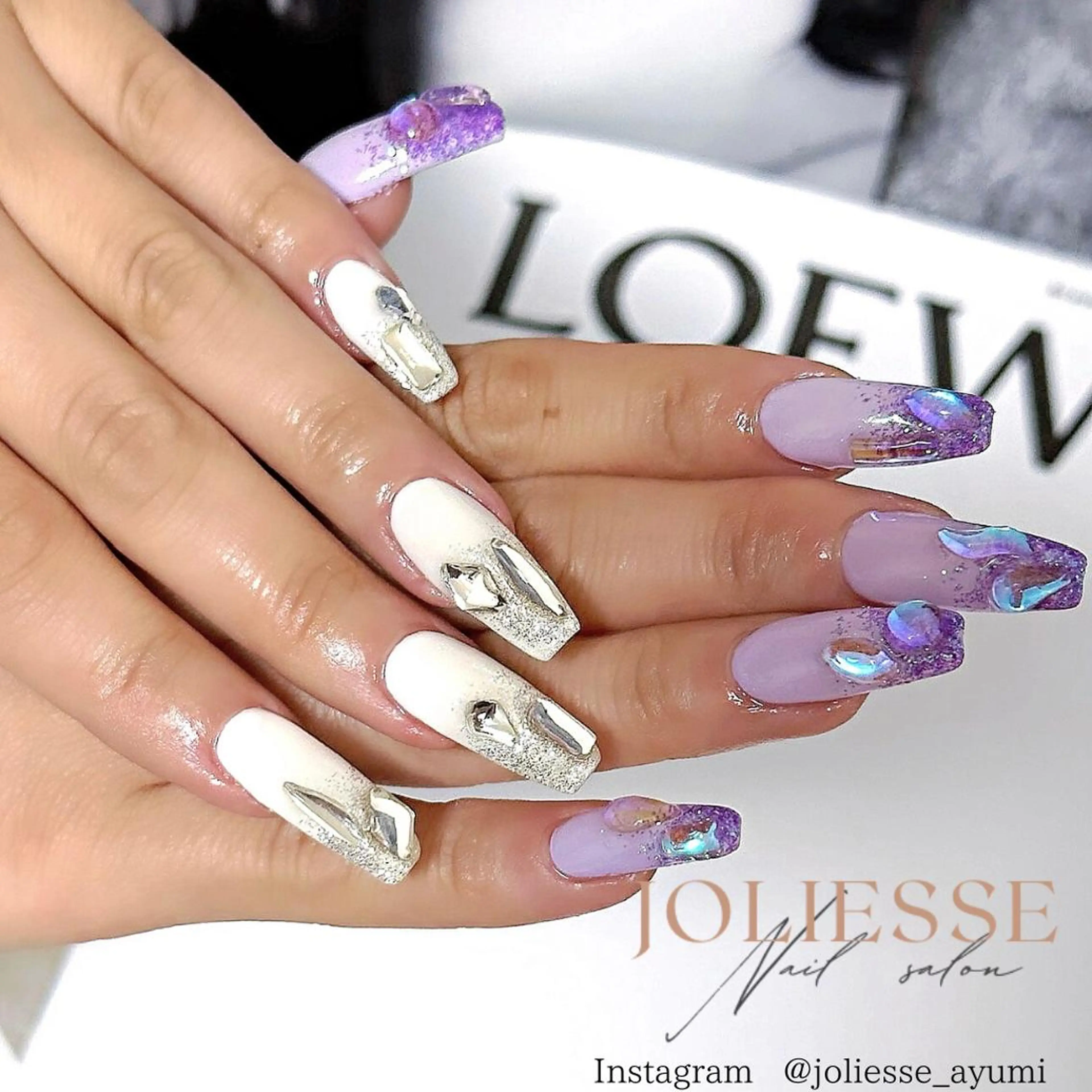 ネイル キラキラネイル ハンドネイル JOLIESSE Ayumiのネイルデザイン