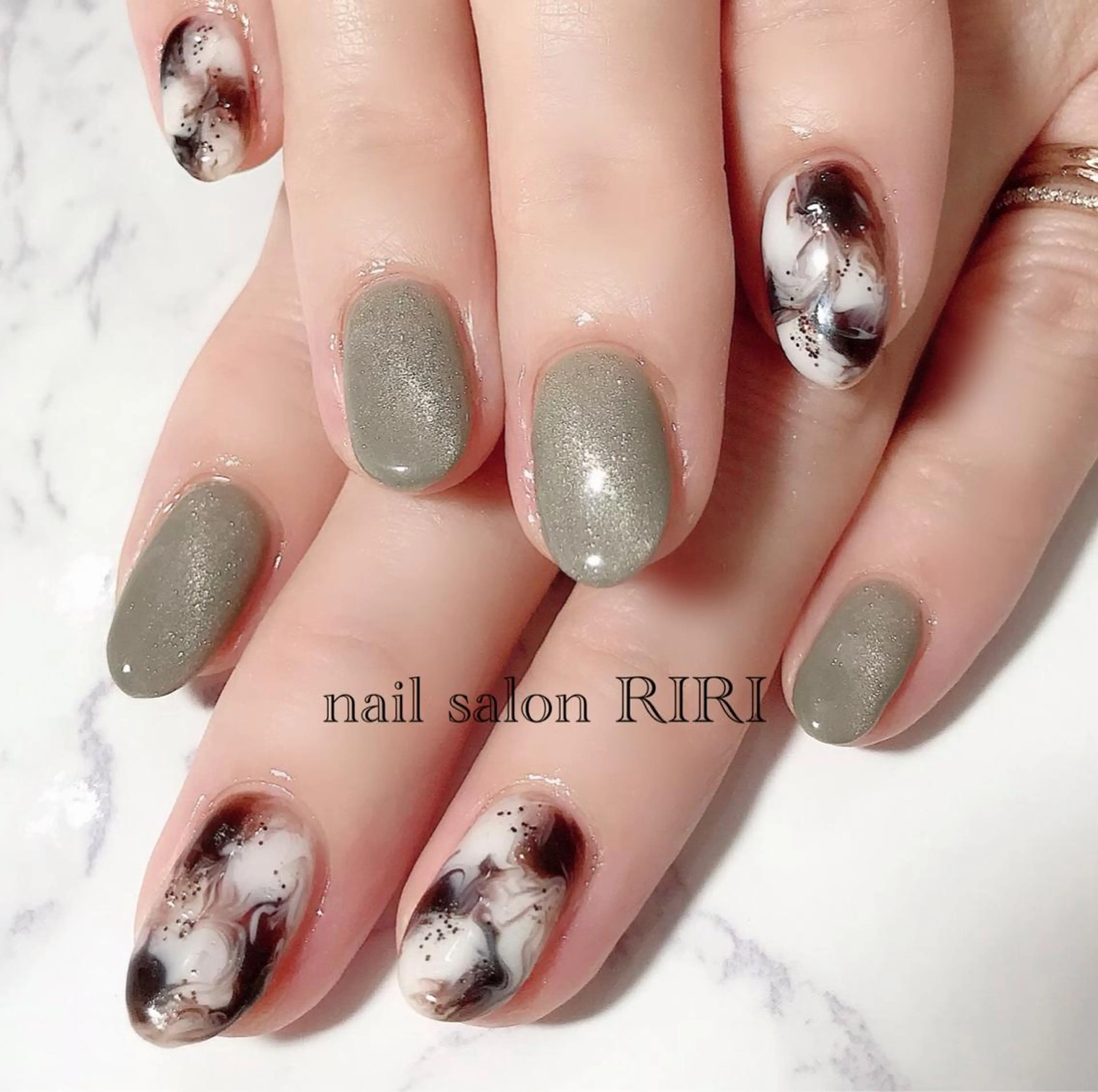 ネイル べっ甲ネイル マグネットネイル private  nail  salon RIRI所属・RIRI リリのネイルデザイン