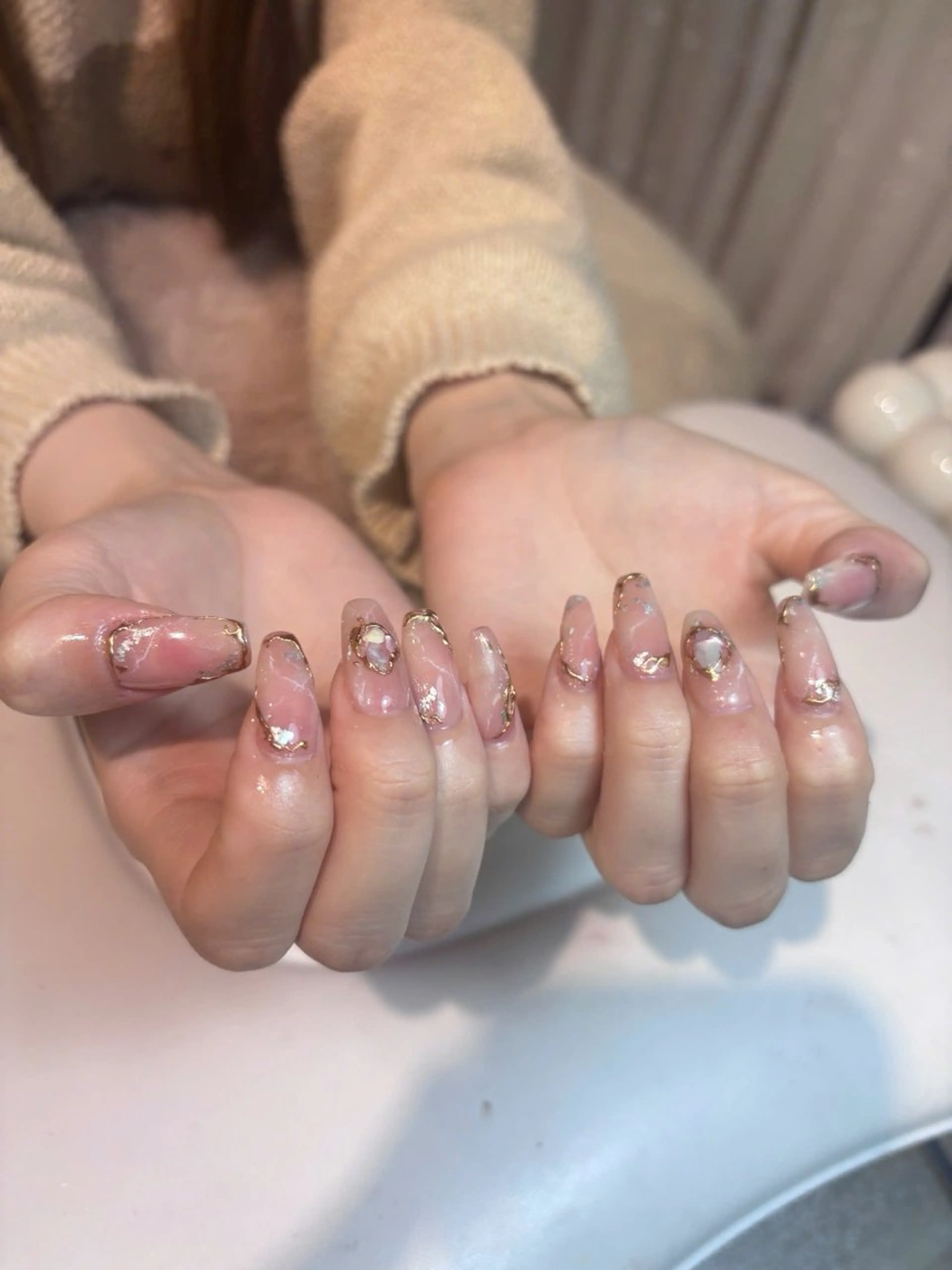 ネイル ジェルネイル 氷ネイル・うるうるネイル 韓国ネイル マグネットネイル ニュアンスネイル n2 nail daikokuchoのネイルデザイン