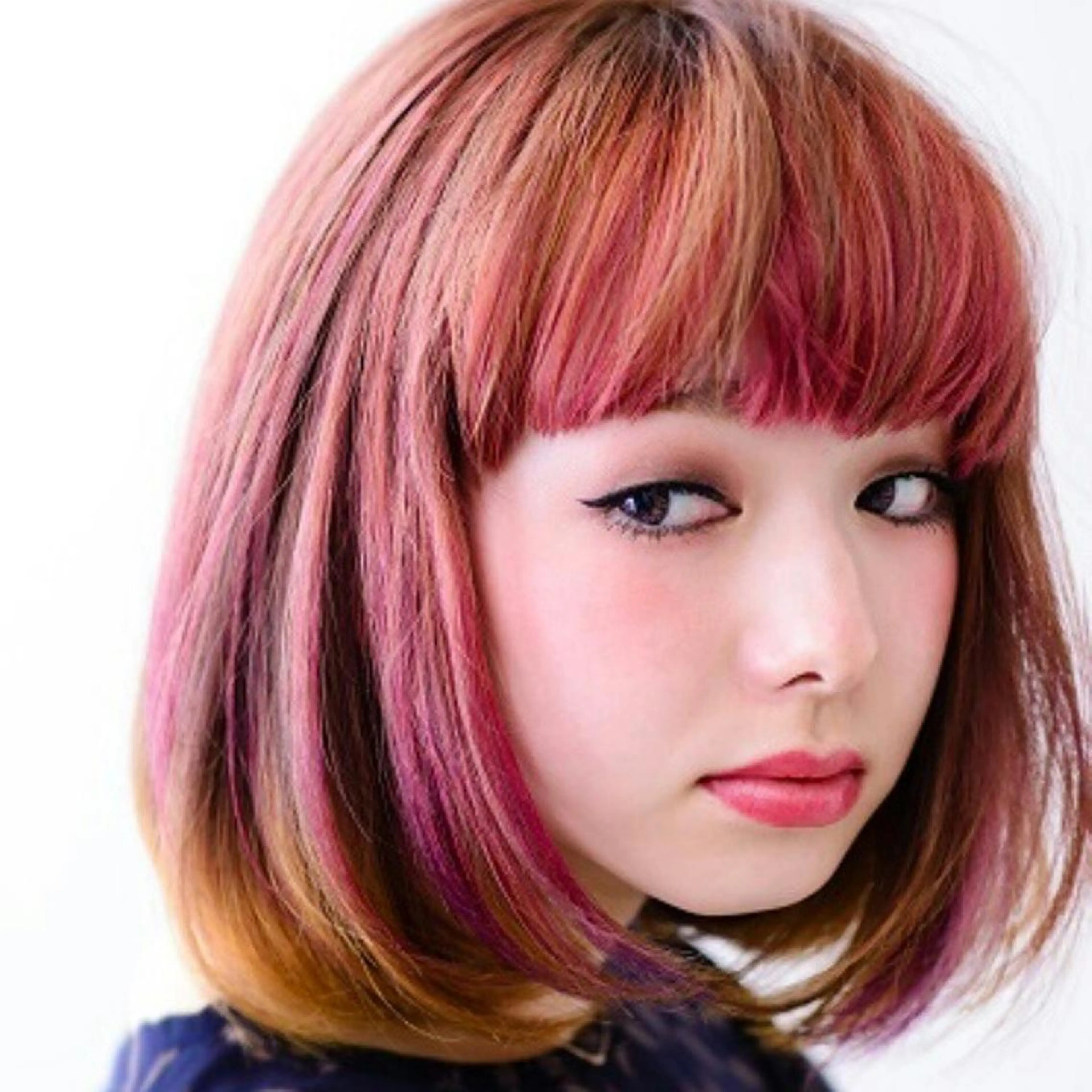 ショート ミディアム カラー グラデーションカラー ピンクカラー イエローカラー ボブ 杉若 利彦のヘアスタイル