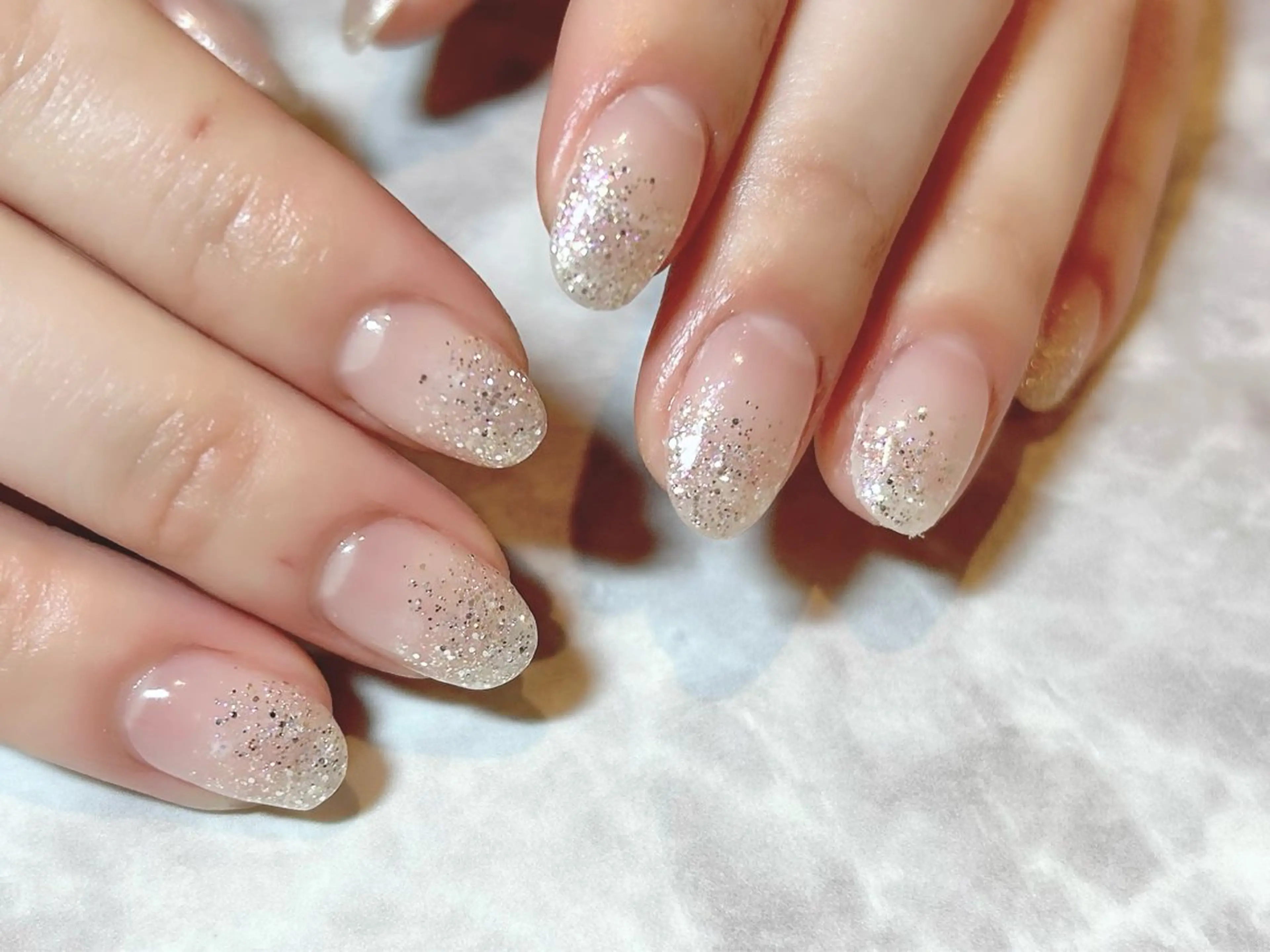 ネイル グラデーション ラメ(グリッター) ラメグラデーション Nakagawa Atsukoのネイルデザイン