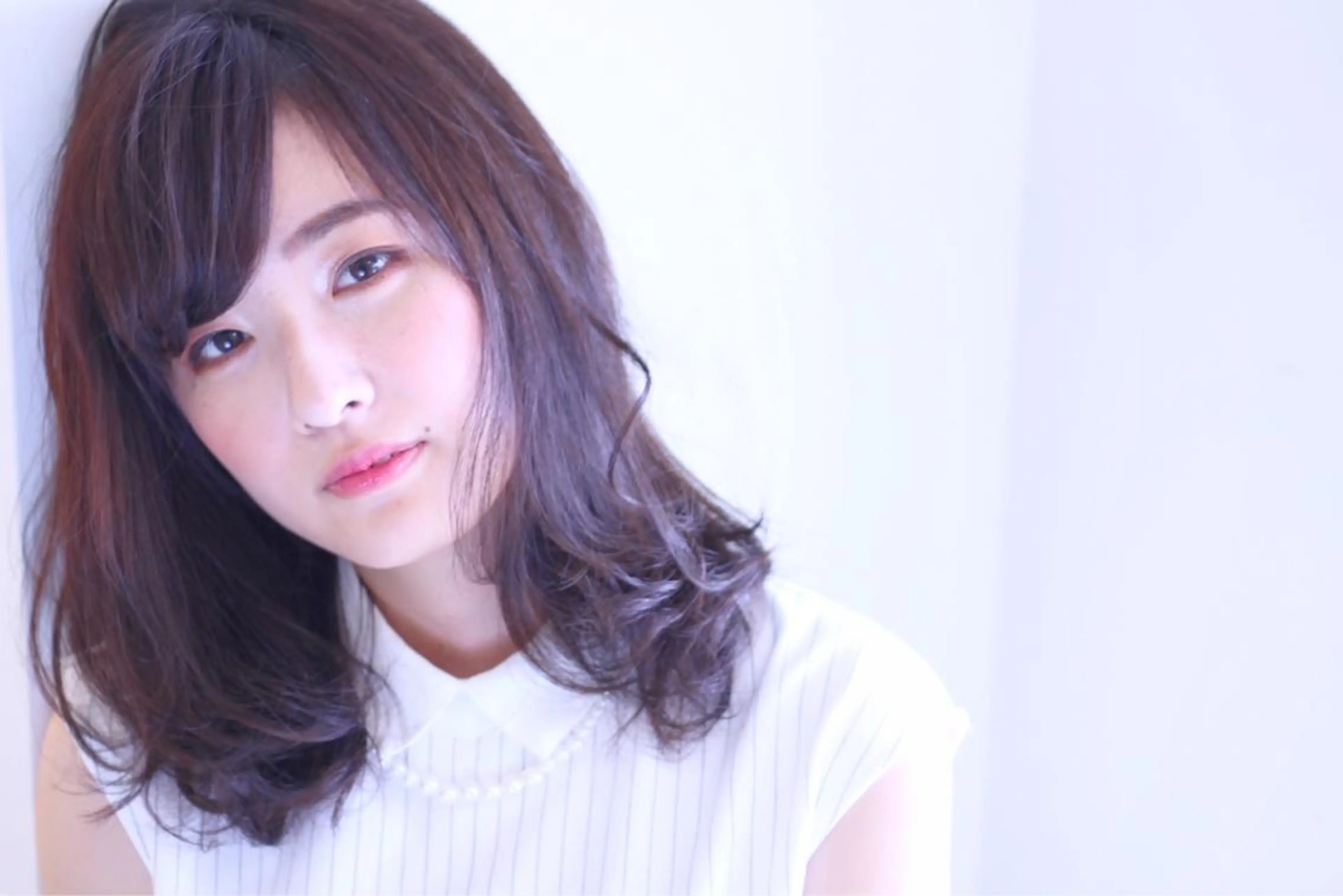 ミディアム カラー パーマ 安藤 明日翔のヘアスタイル