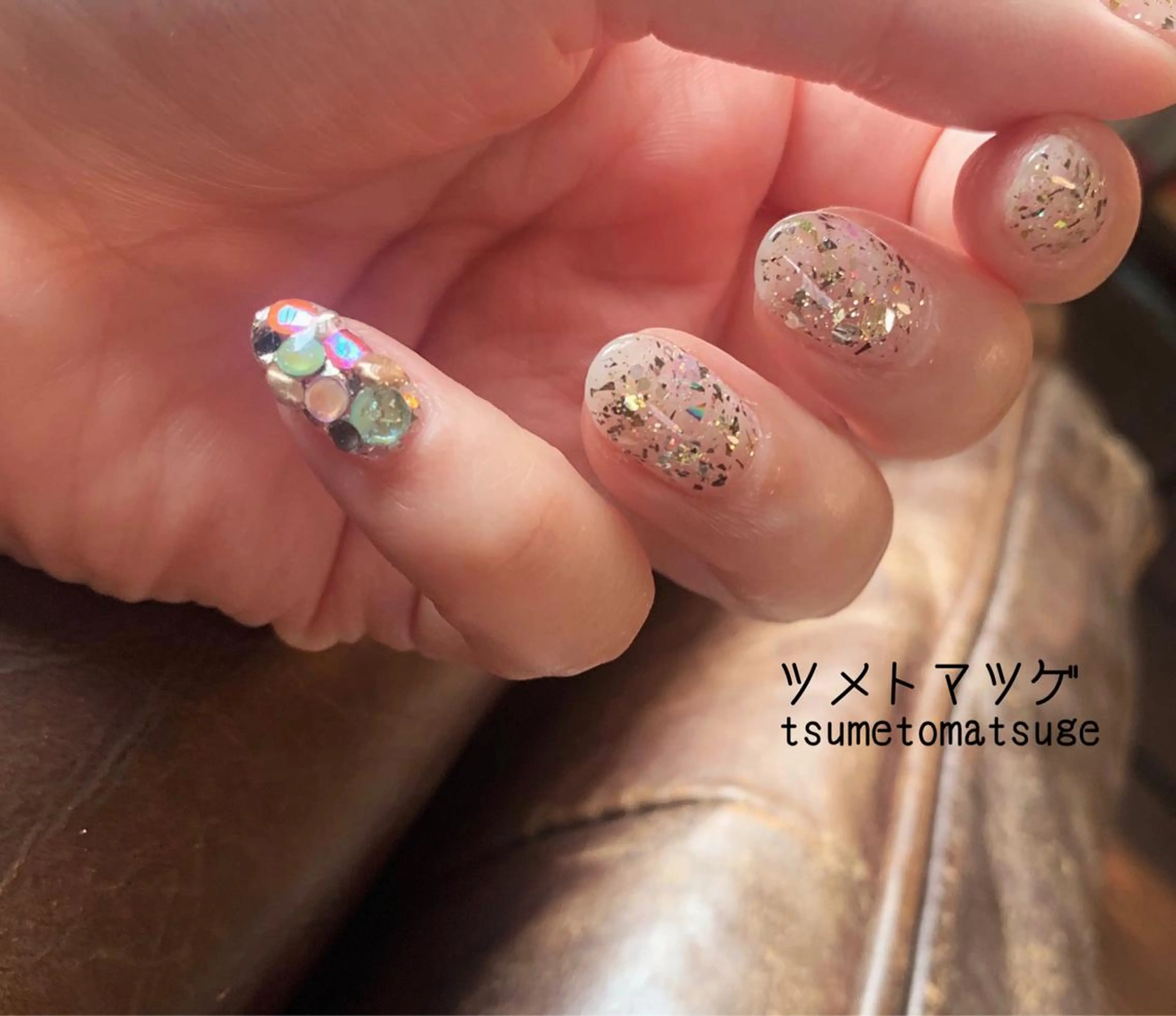 ショート ネイル アートネイル ハンドネイル ツメトマツゲ .のネイルデザイン