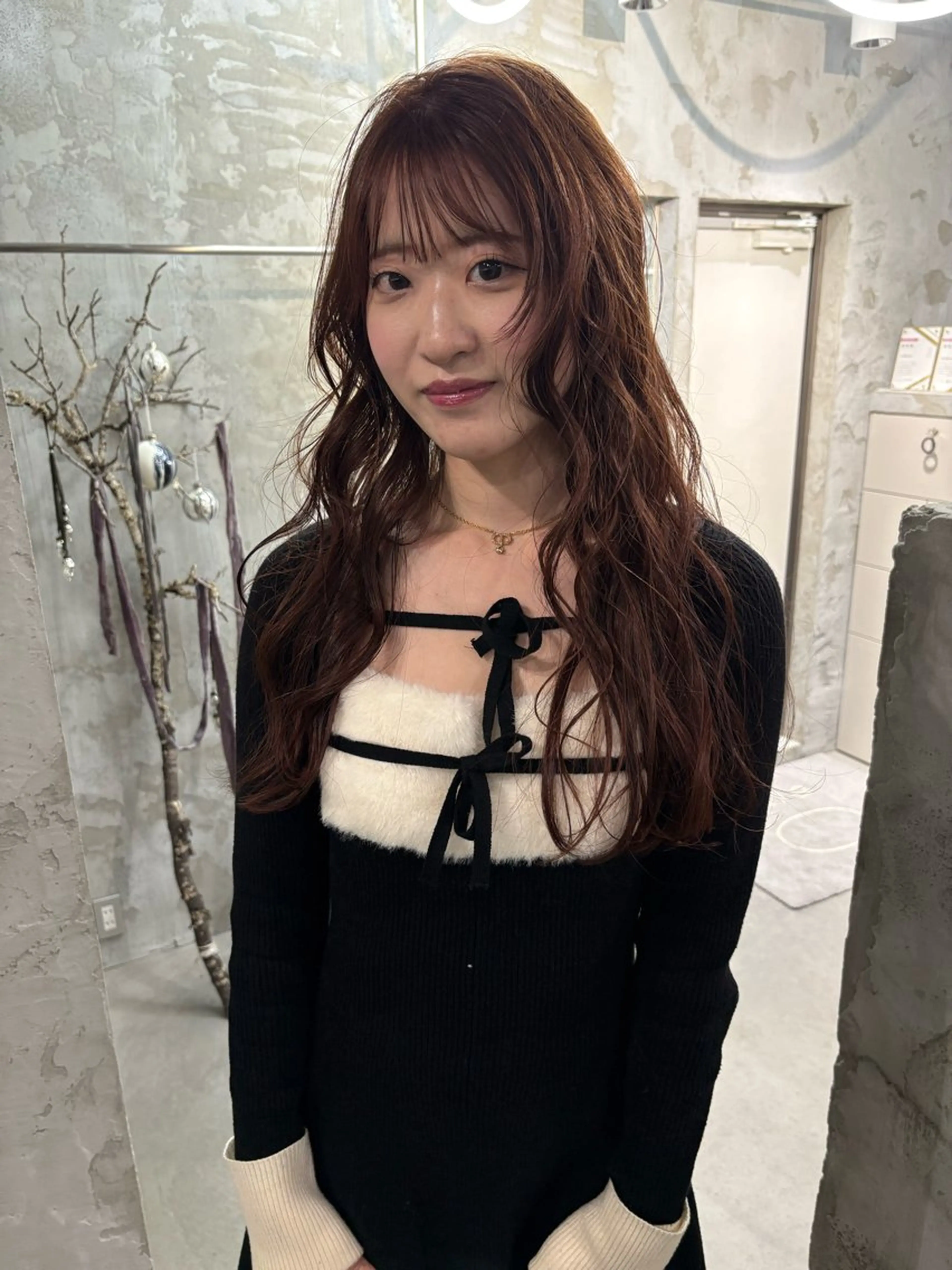 セミロング カット ヘアカラー 岩間 萌々果/eimのヘアスタイル