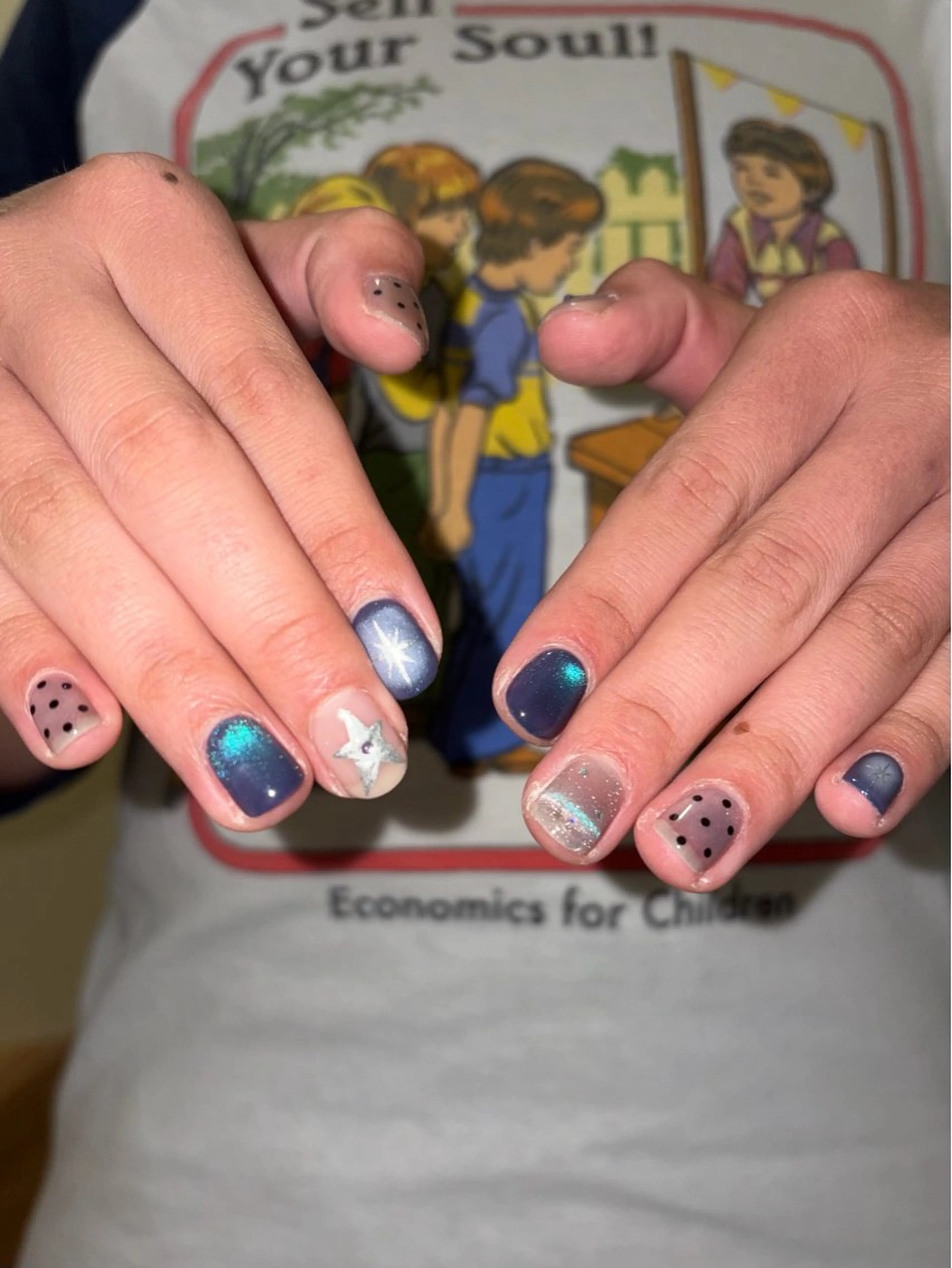 ネイル ブルー ハンドネイル an ｜青山ネイルのネイルデザイン