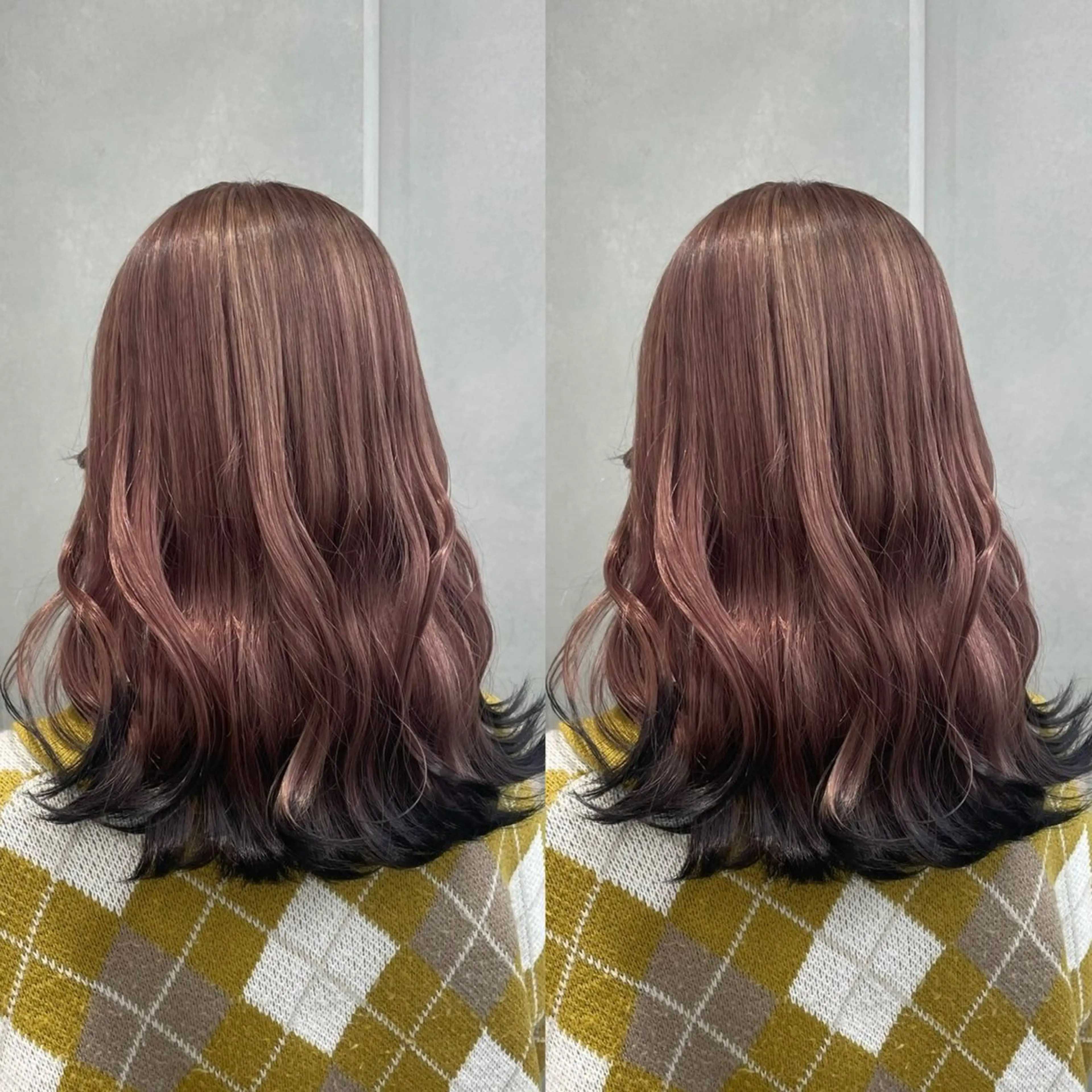 ロング カラー ベージュカラー 黒髪 ブリーチ ブルーカラー ブルーブラック 表参道/ハイライト バレイヤージュのヘアスタイル