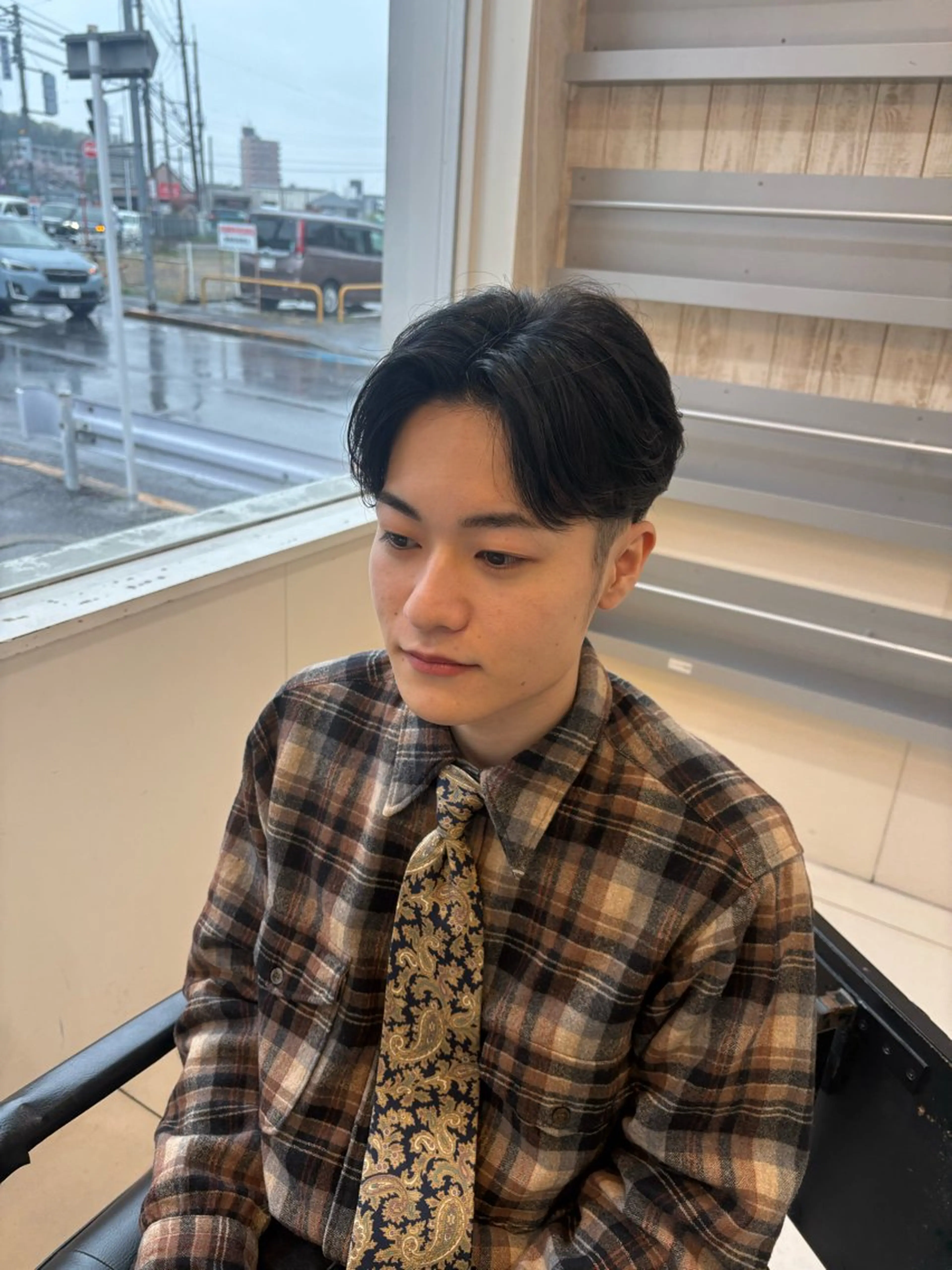 メンズ センターパート メンズ韓国風 🌿岡 朱李🌿のヘアスタイル