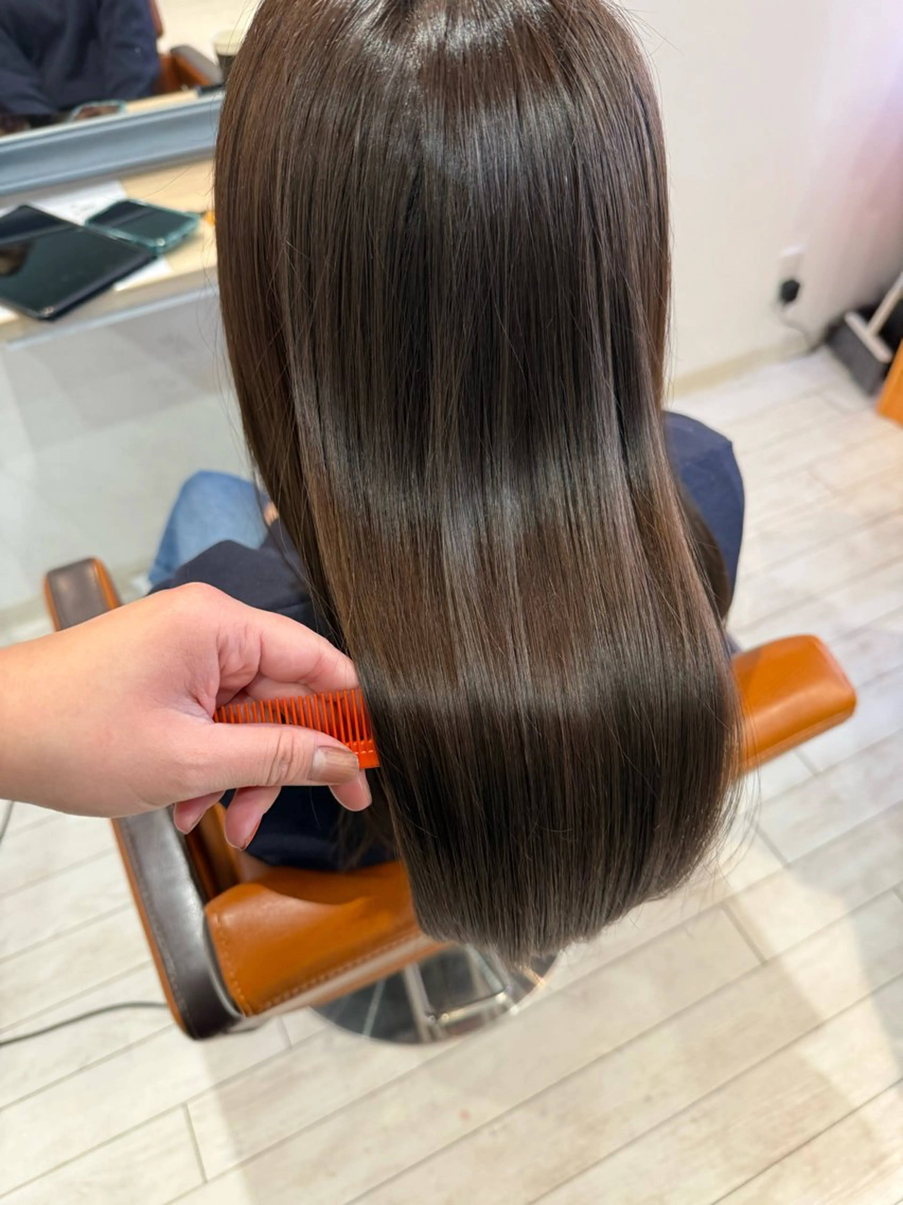 セミロング ヘアカラー トリートメント 🍊髪質改善🍊縮毛 矯正🍊濱野紗奈🍊のヘアスタイル