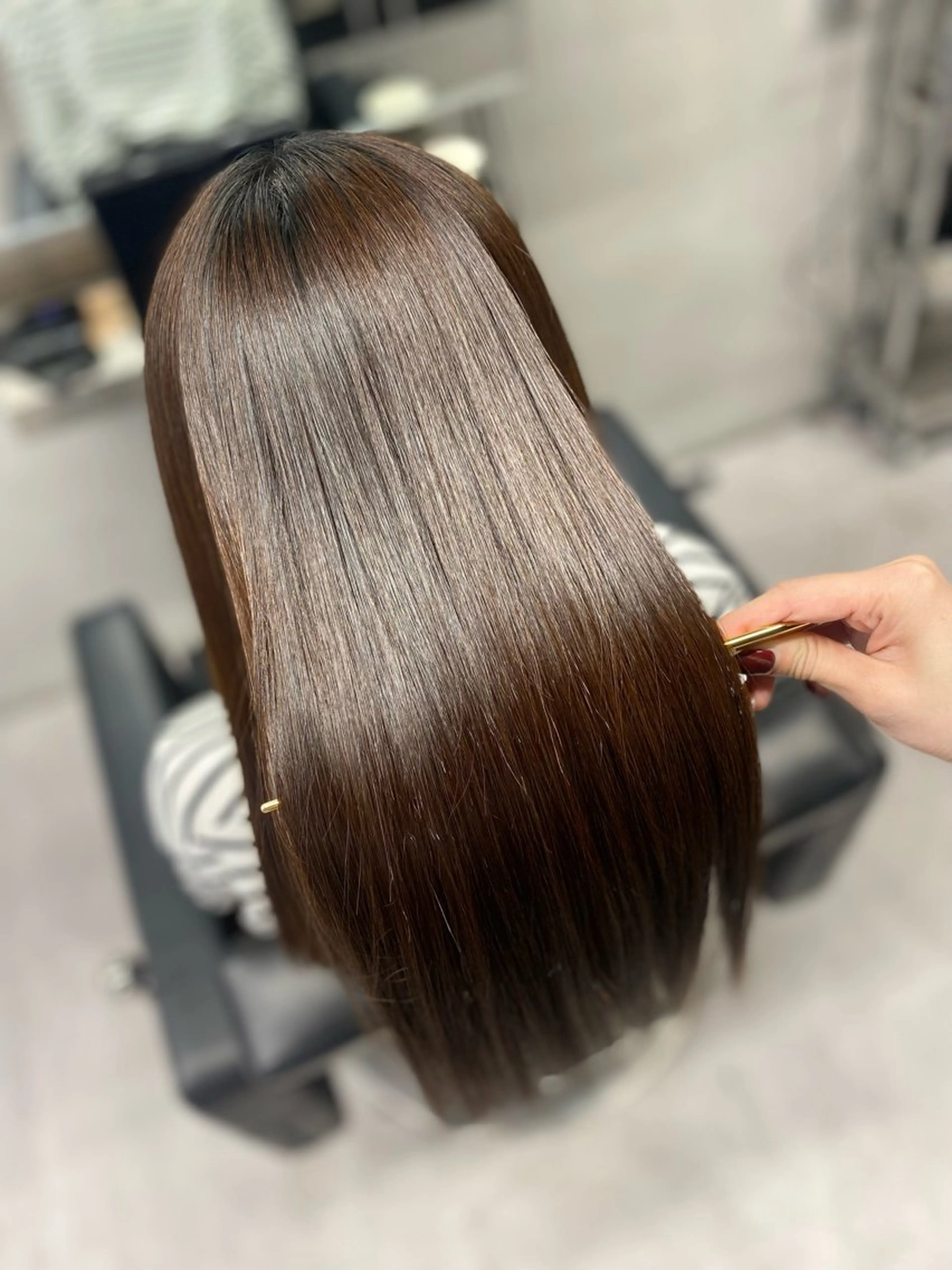 ロング カット 縮毛矯正 トリートメント 艶髪/縮毛矯正 🫧辻野海羽のヘアスタイル