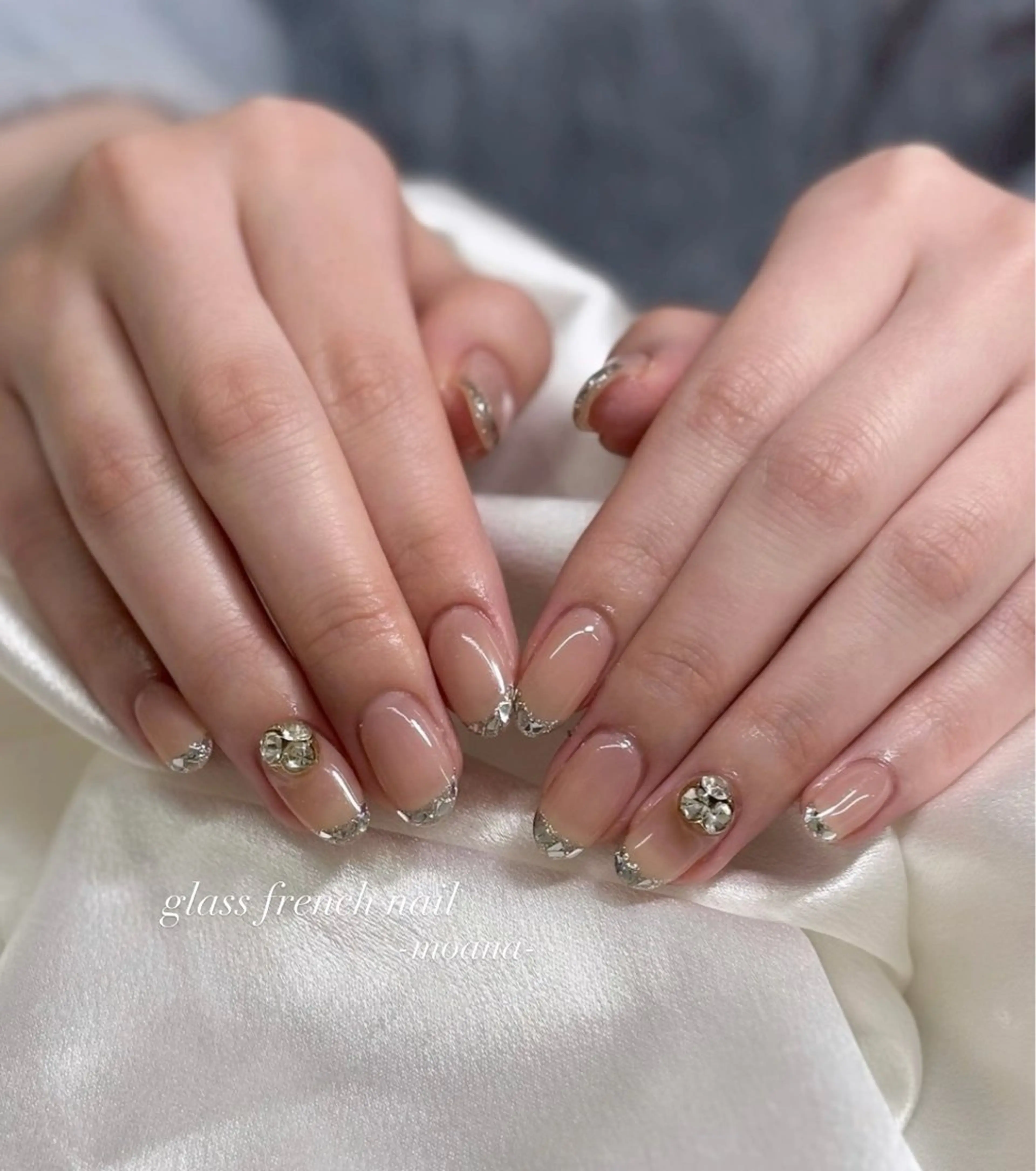 甘皮ケア付き|ガラスフレンチ or フレンチネイルの写真