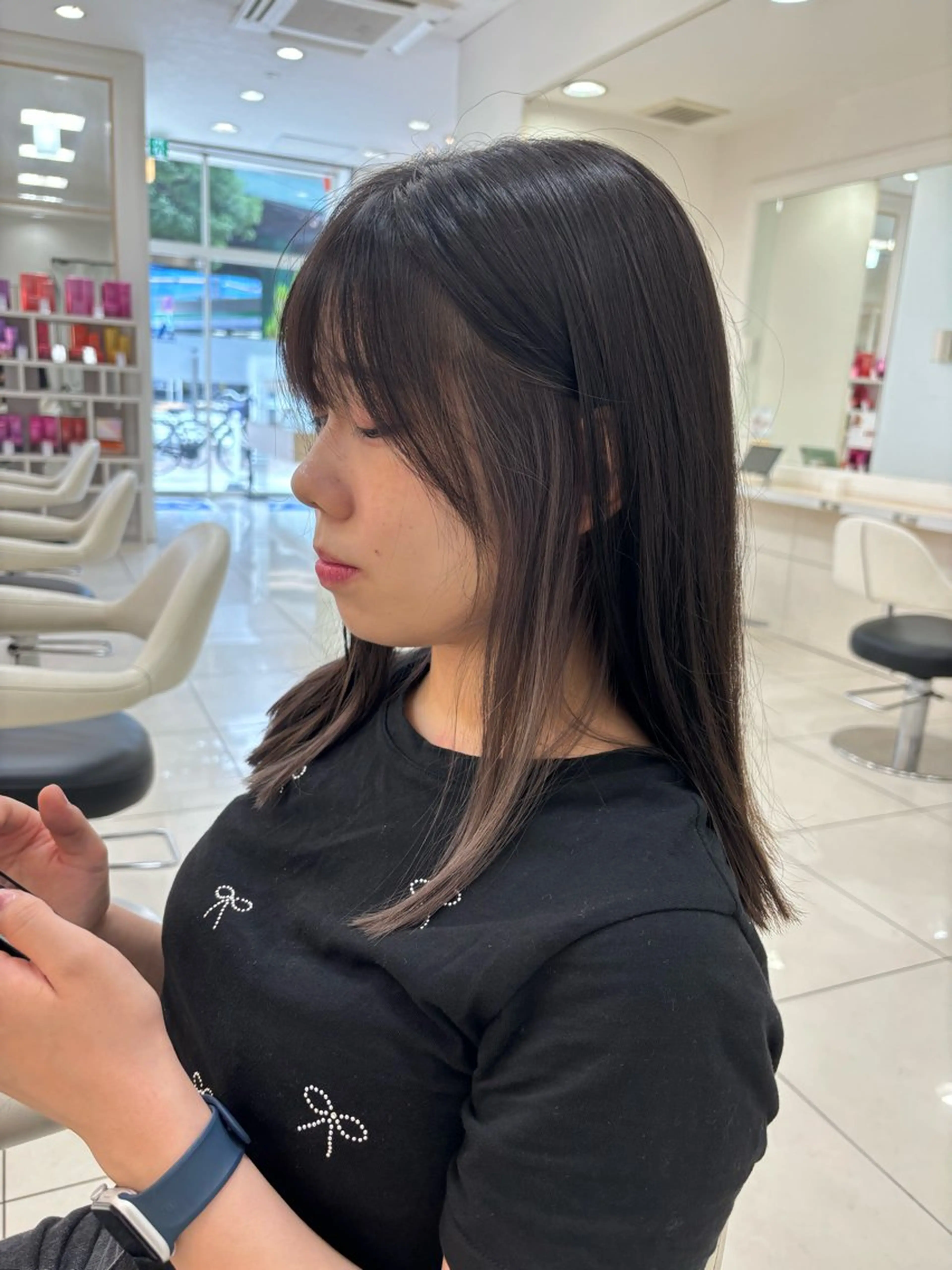 セミロング カラー ヘアアレンジ ヘアカラー 🐾Ash平井 ハセベ🐾のヘアスタイル