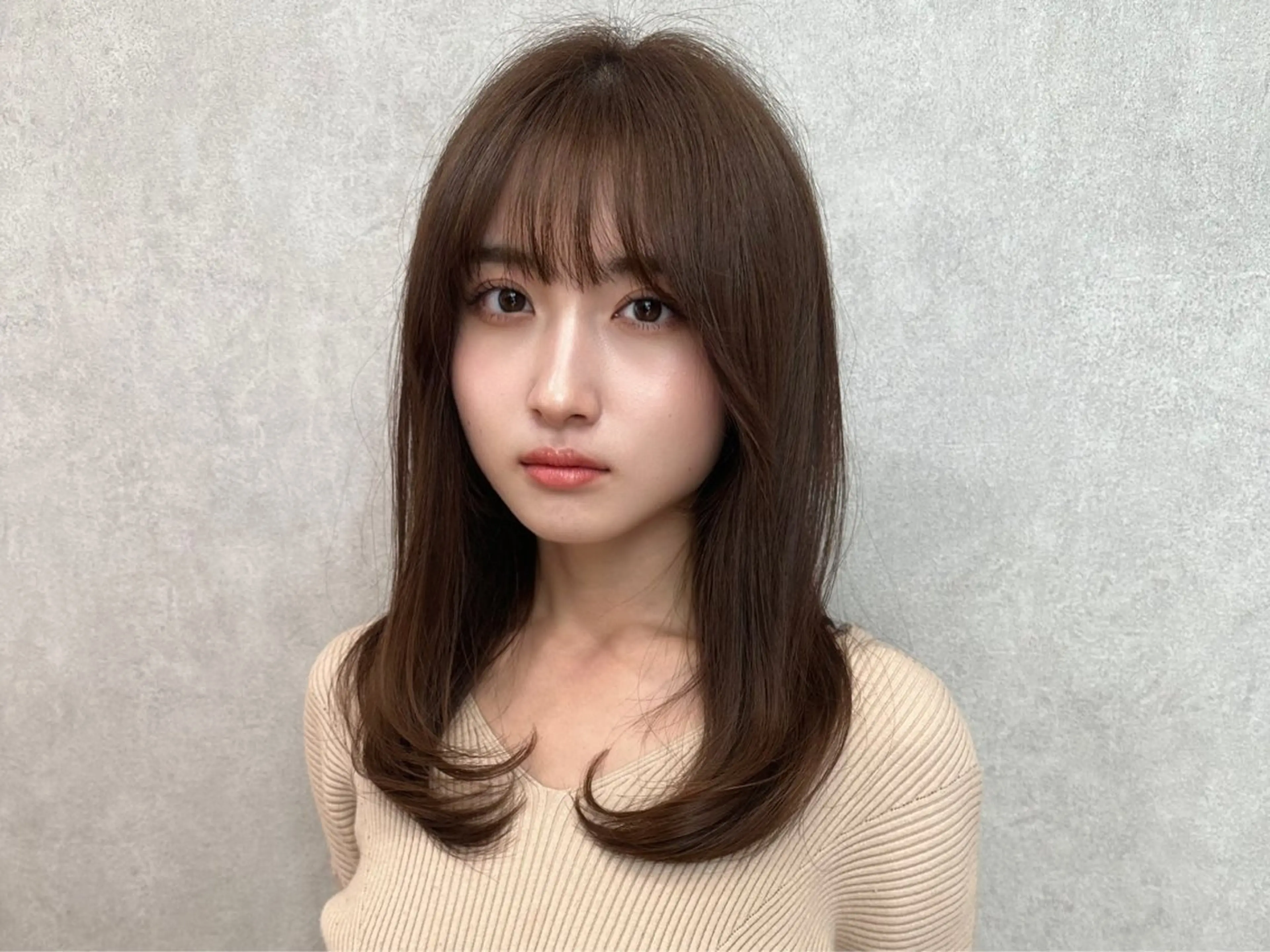 セミロング 韓国風ヘア レイヤーカット カット ヘアカラー トリートメント ヘアセット 銀座副店長/レイヤー /髪質改善/田島のヘアスタイル