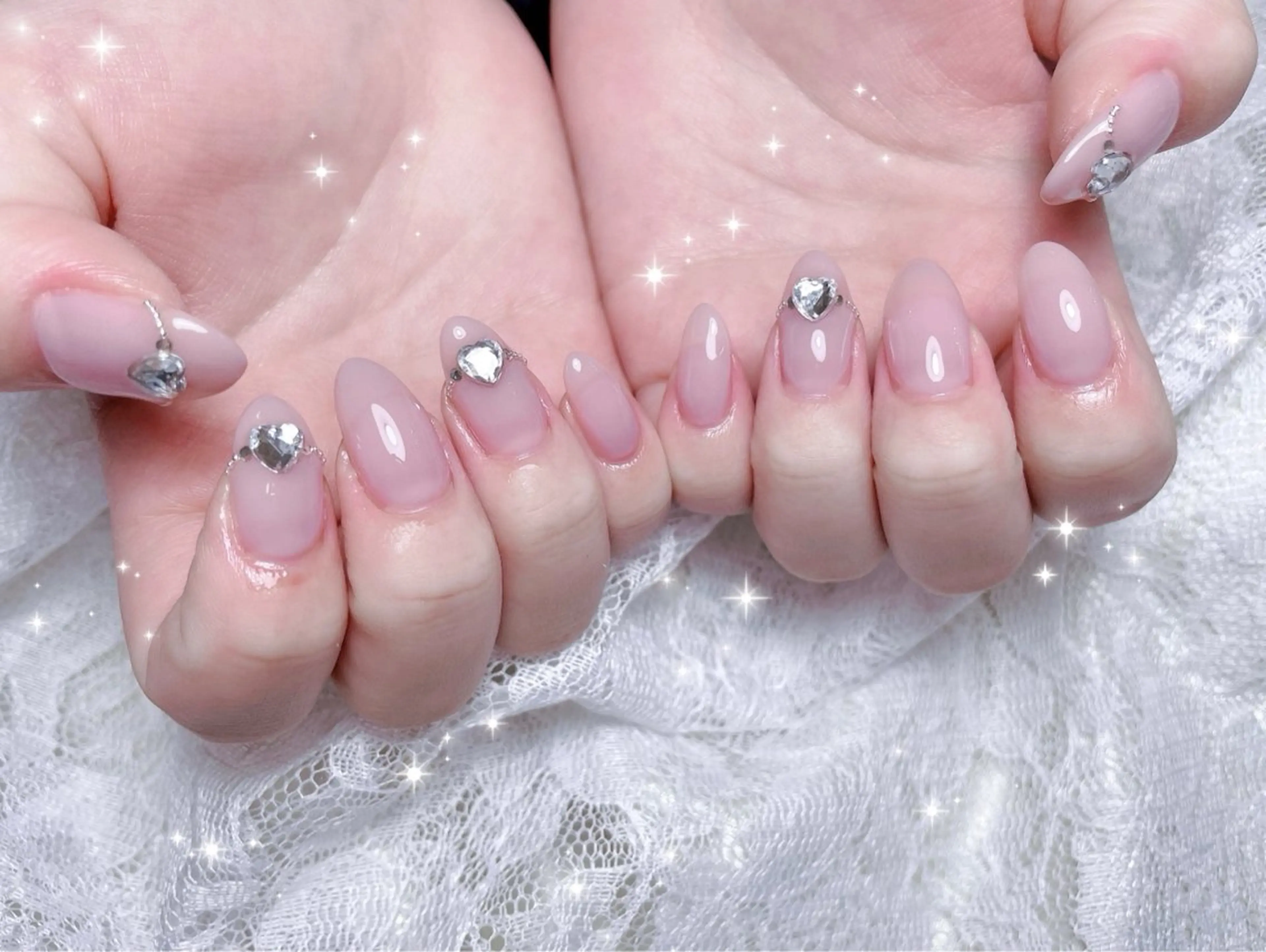 ネイル ピンク ハンドネイル FLARE NAIL フレアネイルのネイルデザイン