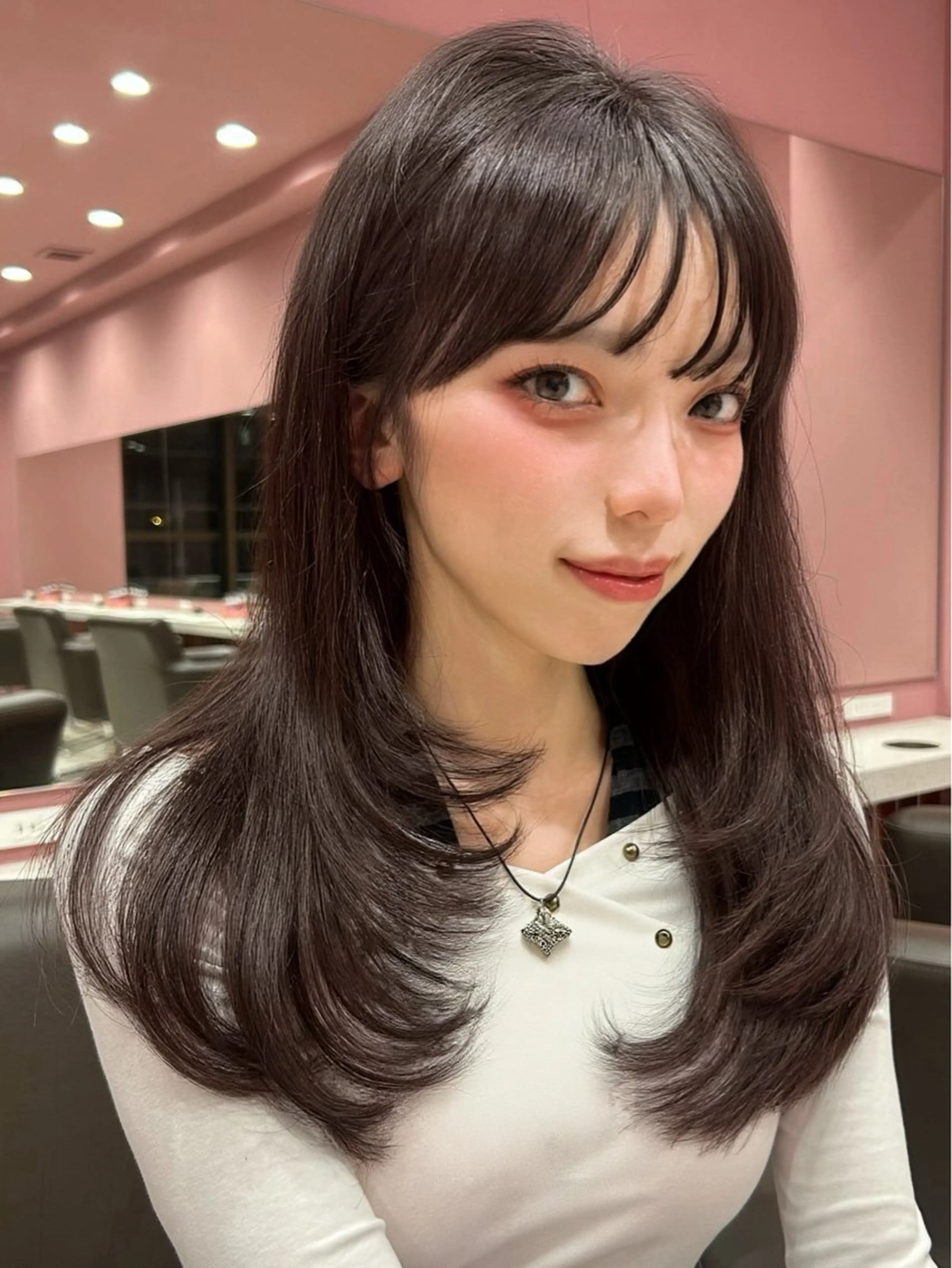 セミロング カット ヘアカラー 透明感カラー♡ 原宿美容室￤Rinaのヘアスタイル